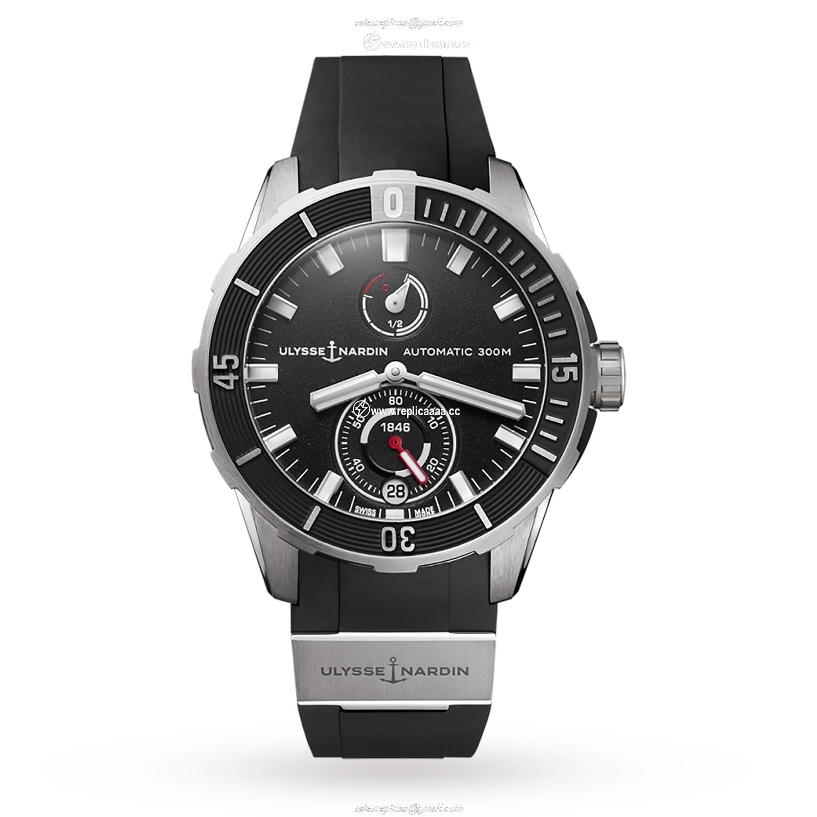 Ulysse Nardin Diver 44mm Titanium Case And Bezel 1183-170-3/92 1 Ulysse Nardin Diver 44mm Titanium Case And Bezel 1183-170-3/92