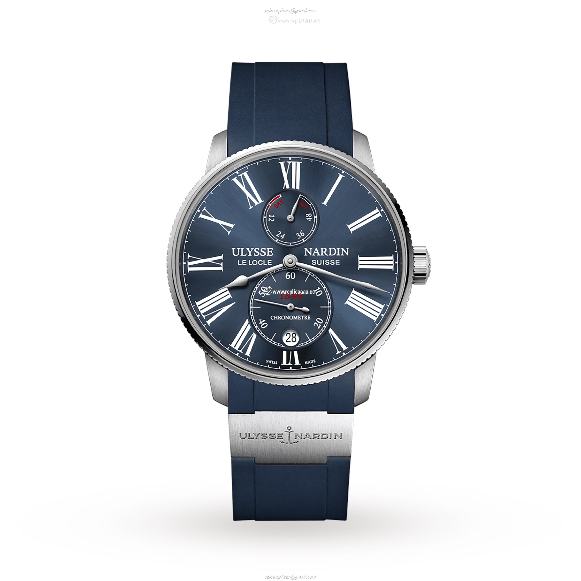 Ulysse Nardin Marine Torpilleur 42mm Stainless Steel Case And Bezel 1183-310-3/43