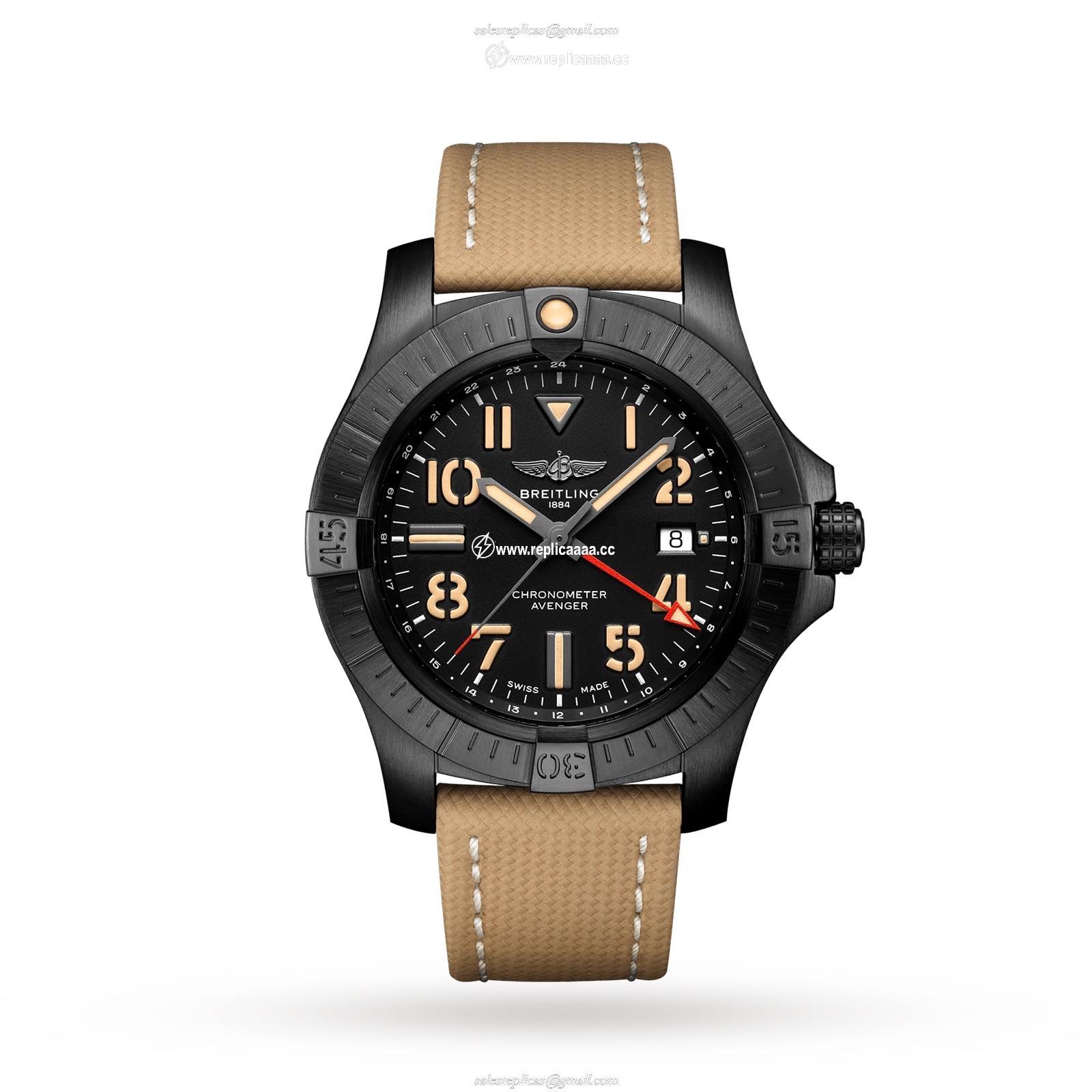 Breitling Avenger Automatic GMT 45 Night Mission details V32395101B1X2