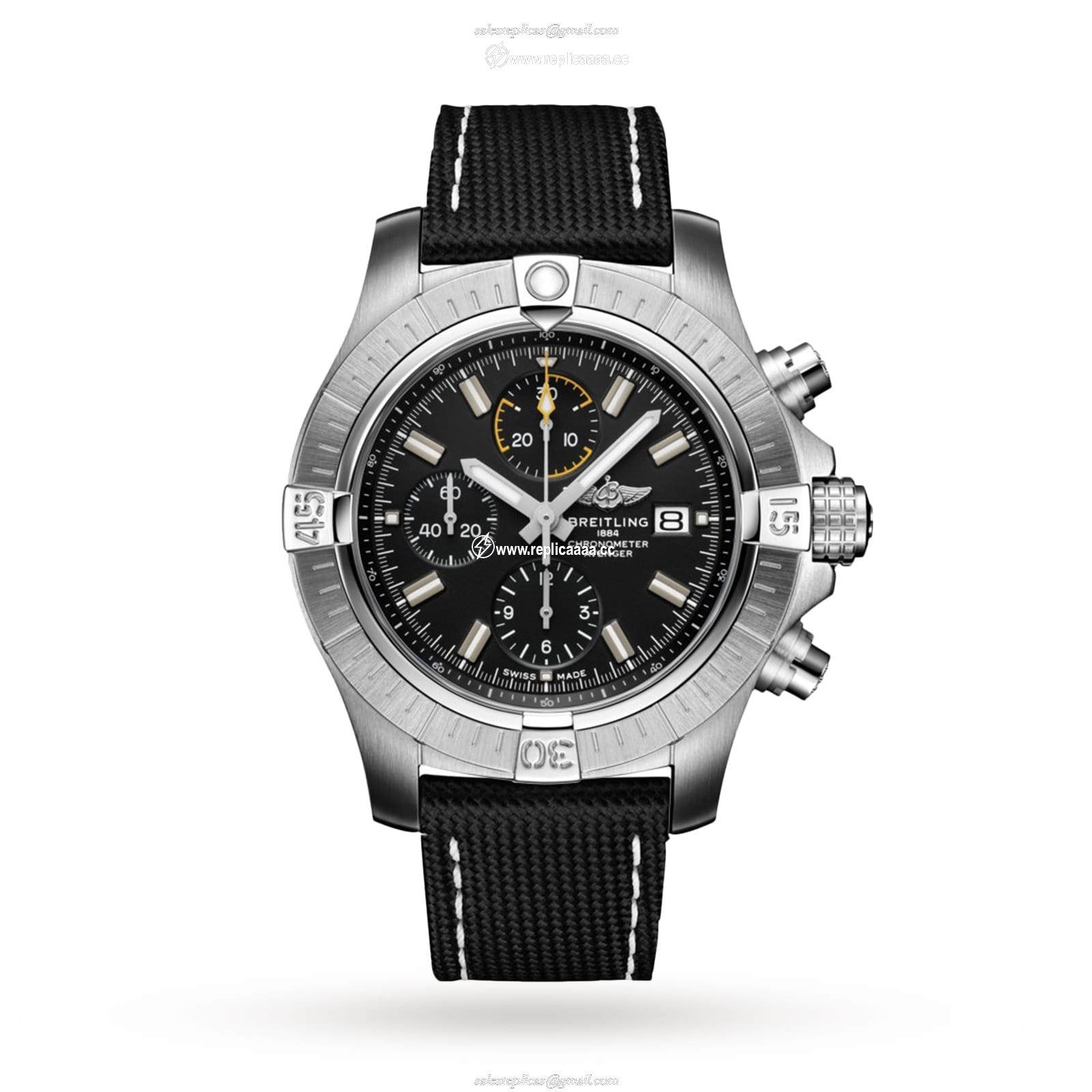 Breitling Avenger Chronograph 45 Leather Strap details A13317101B1X2