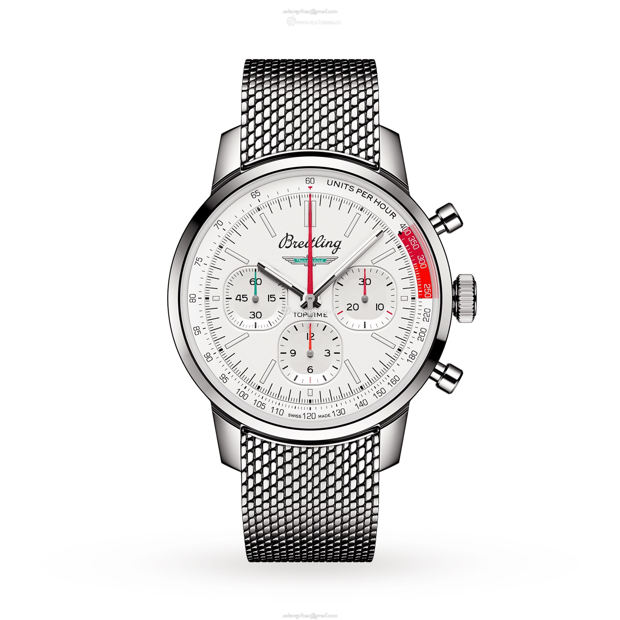 Breitling Top Time B01 Classic Cars Ford Thunderbird 41mm Mens details Mesh Strap AB01766A1A1A1 1 Breitling Top Time B01 Classic Cars Ford Thunderbird 41mm Mens details Mesh Strap AB01766A1A1A1