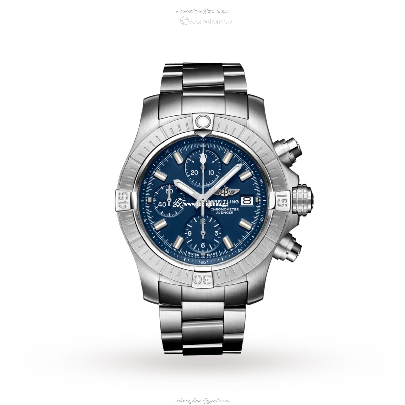 Breitling Avenger Chronograph 43 Stainless Steel details A13385101C1A1 1 Breitling Avenger Chronograph 43 Stainless Steel details A13385101C1A1