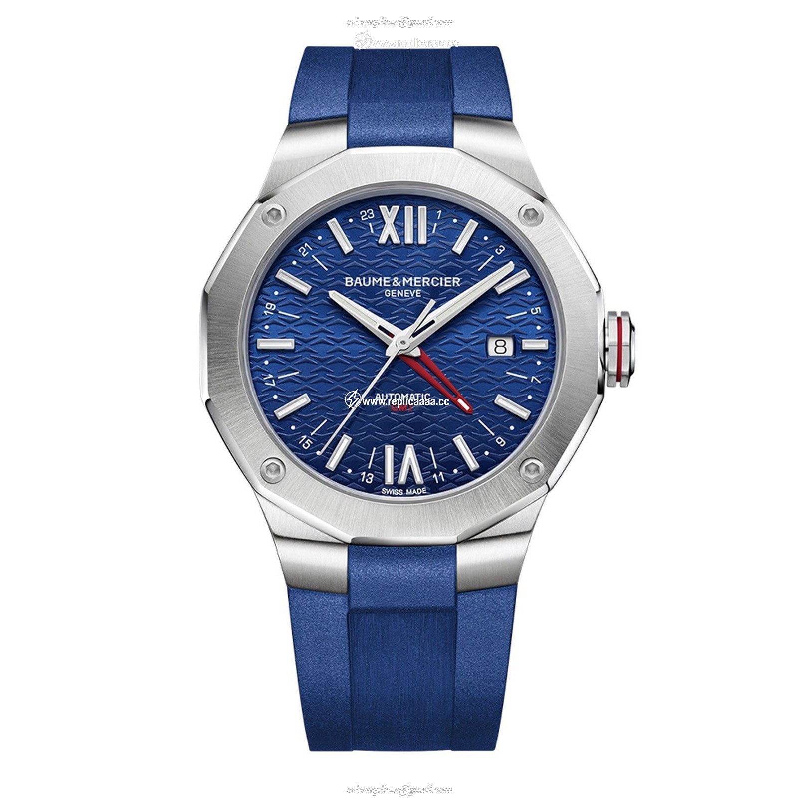 Baume & Mercier Riviera 42mm Mens details Blue BM0A10659