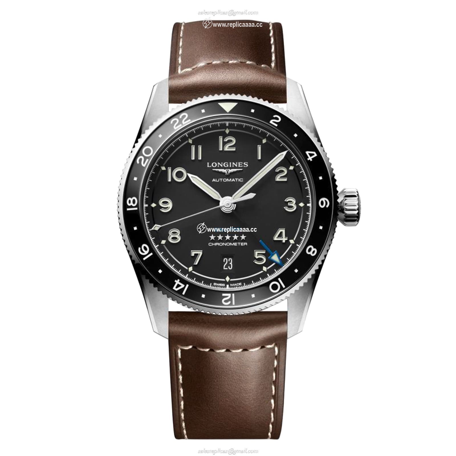 Longines Spirit Avigation 39mm Mens details Black L38024532