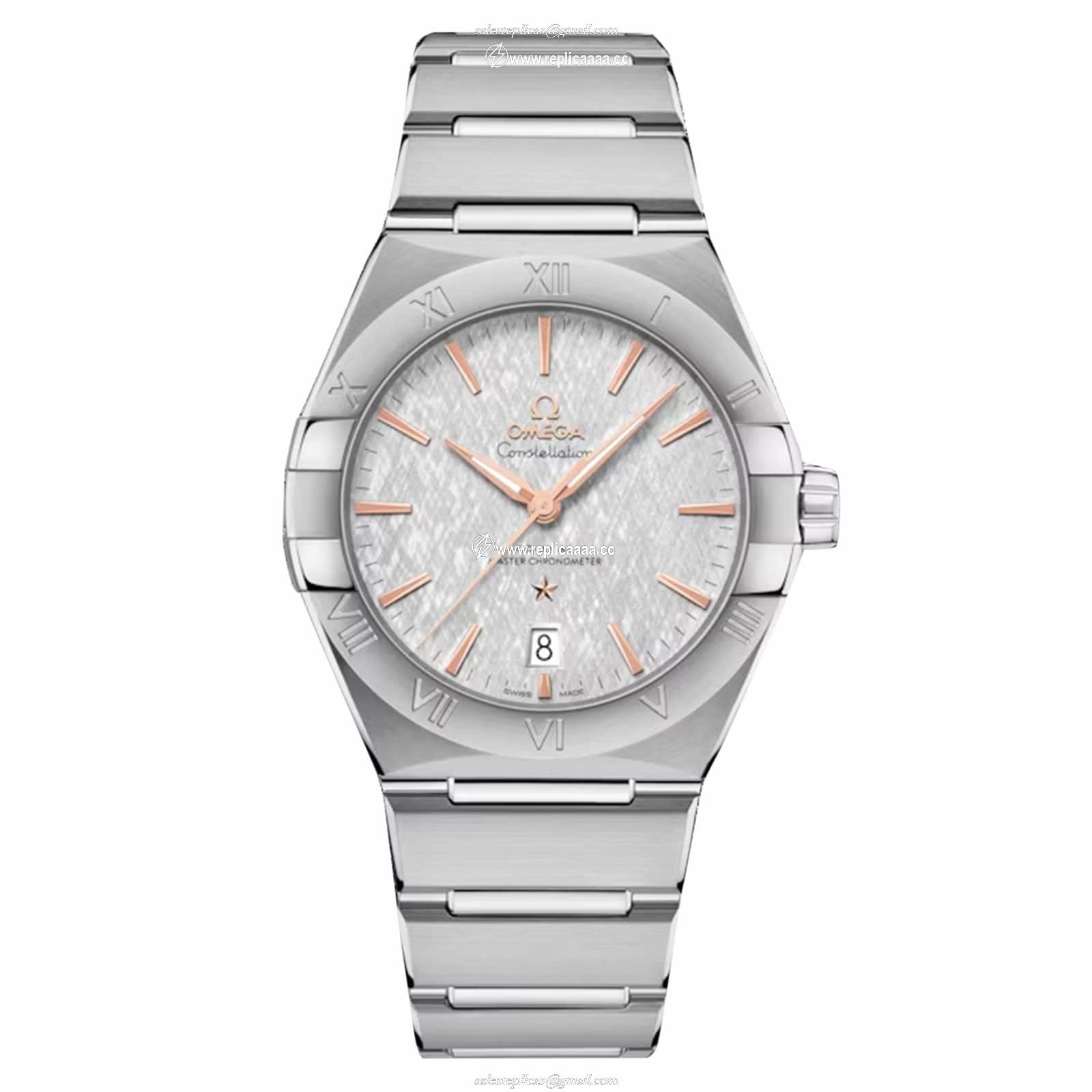 Omega Constellation 39mm Mens details Grey O13110392006001 1 Omega Constellation 39mm Mens details Grey O13110392006001