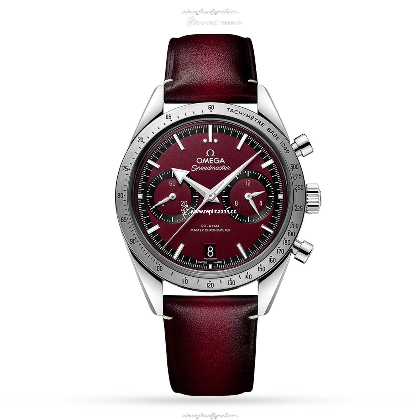 Omega Speedmaster 57 Co-Axial Master Chronometer Chronograph 40.5mm Mens details Red O33212415111001