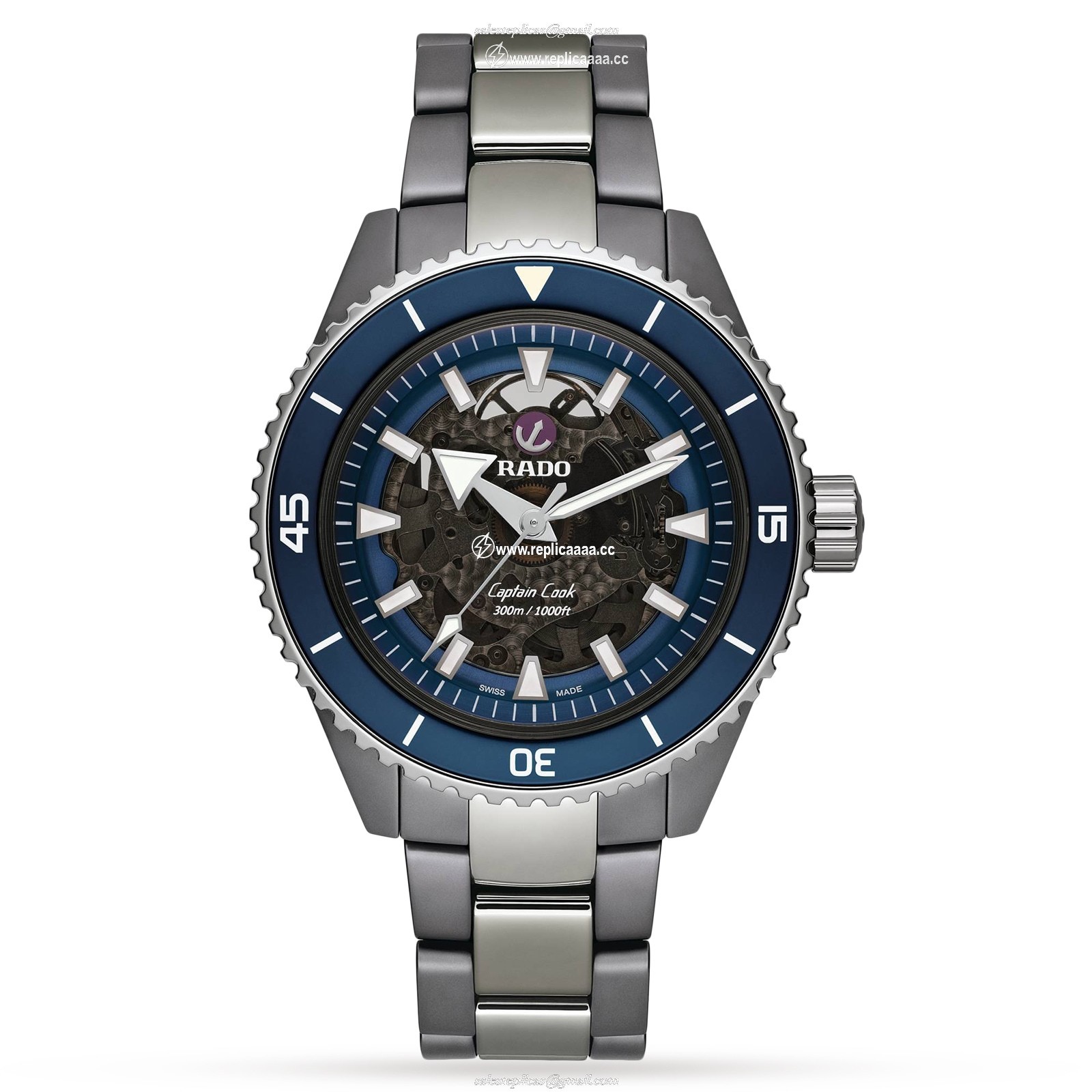 Rado Captain Cook 43mm Mens details R32128202