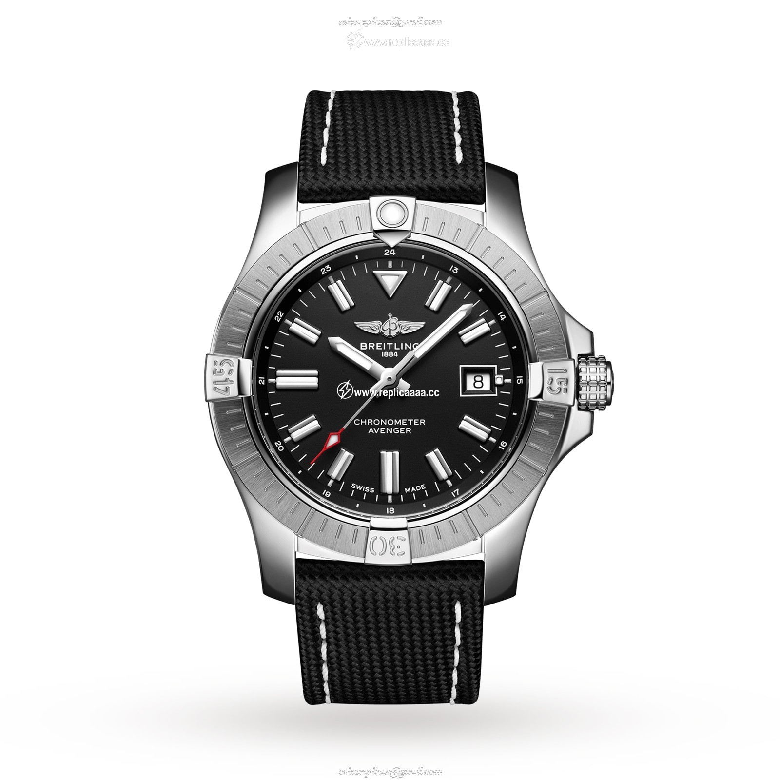 Breitling Avenger Automatic 43 Stainless Steel details A17318101B1X2 1 Breitling Avenger Automatic 43 Stainless Steel details A17318101B1X2