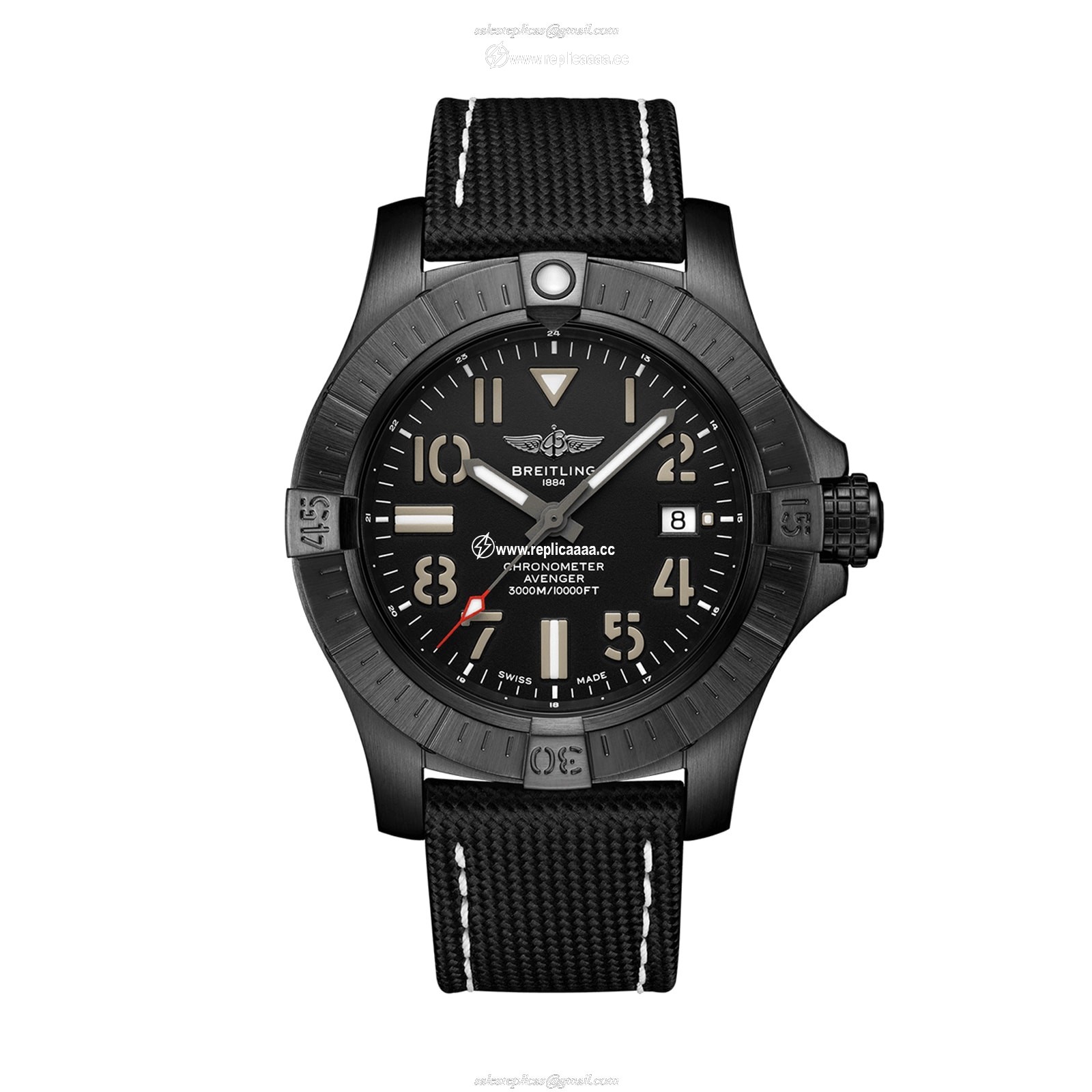 Breitling Avenger Automatic 45 Seawolf Night Mission details V17319101B1X1