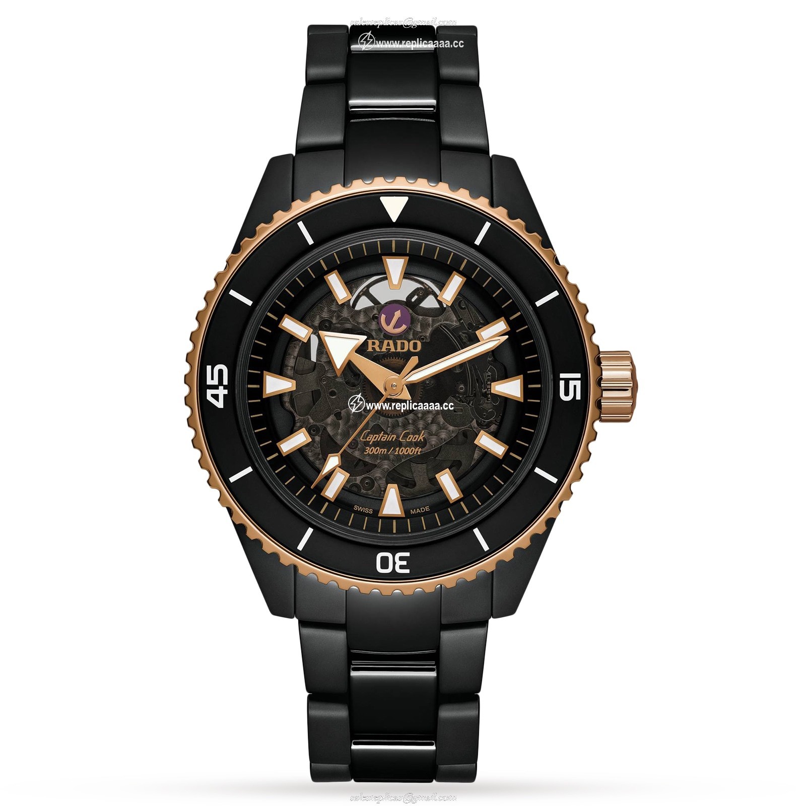 Rado Rado Captain Cook High-Tech Ceramic 43mm Mens details R32127162