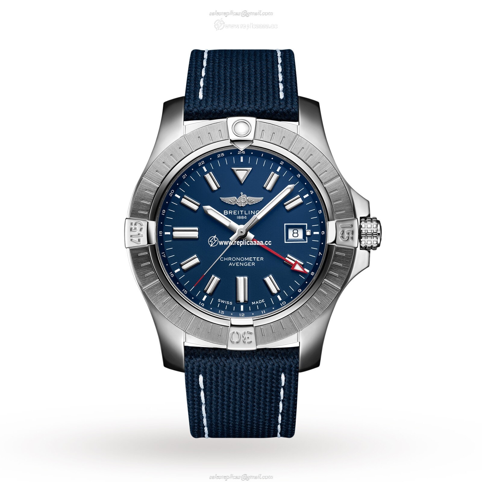 Breitling Avenger Automatic GMT 45 Leather Strap details A32395101C1X2 1 Breitling Avenger Automatic GMT 45 Leather Strap details A32395101C1X2