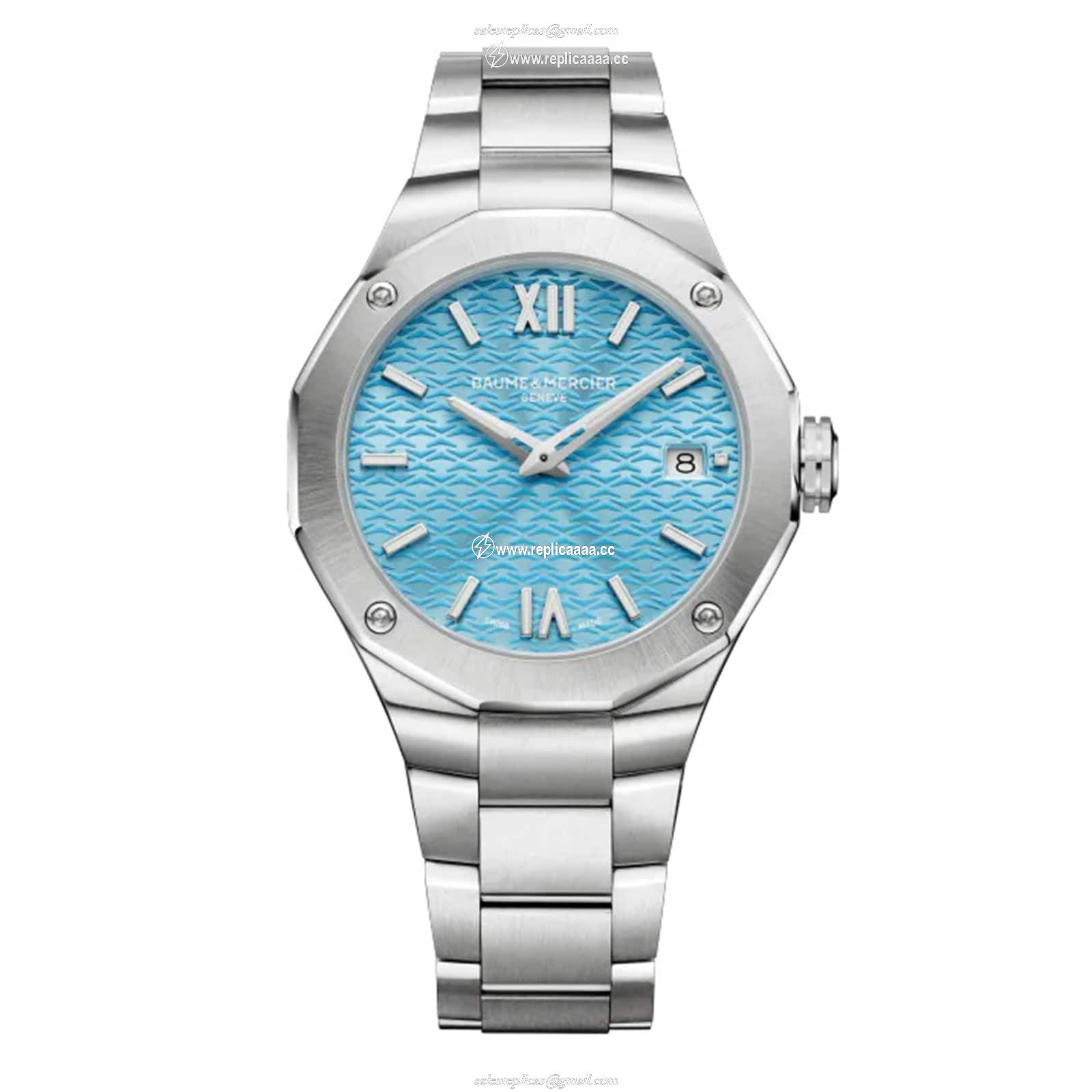 Baume & Mercier Riviera 36mm Mens details - Blue M0A10612 1 Baume & Mercier Riviera 36mm Mens details - Blue M0A10612