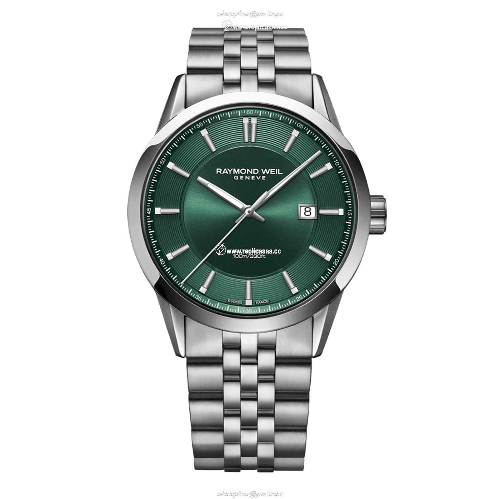 Raymond Weil Freelancer Automatic 42mm Mens details Green 2731-ST-52001
