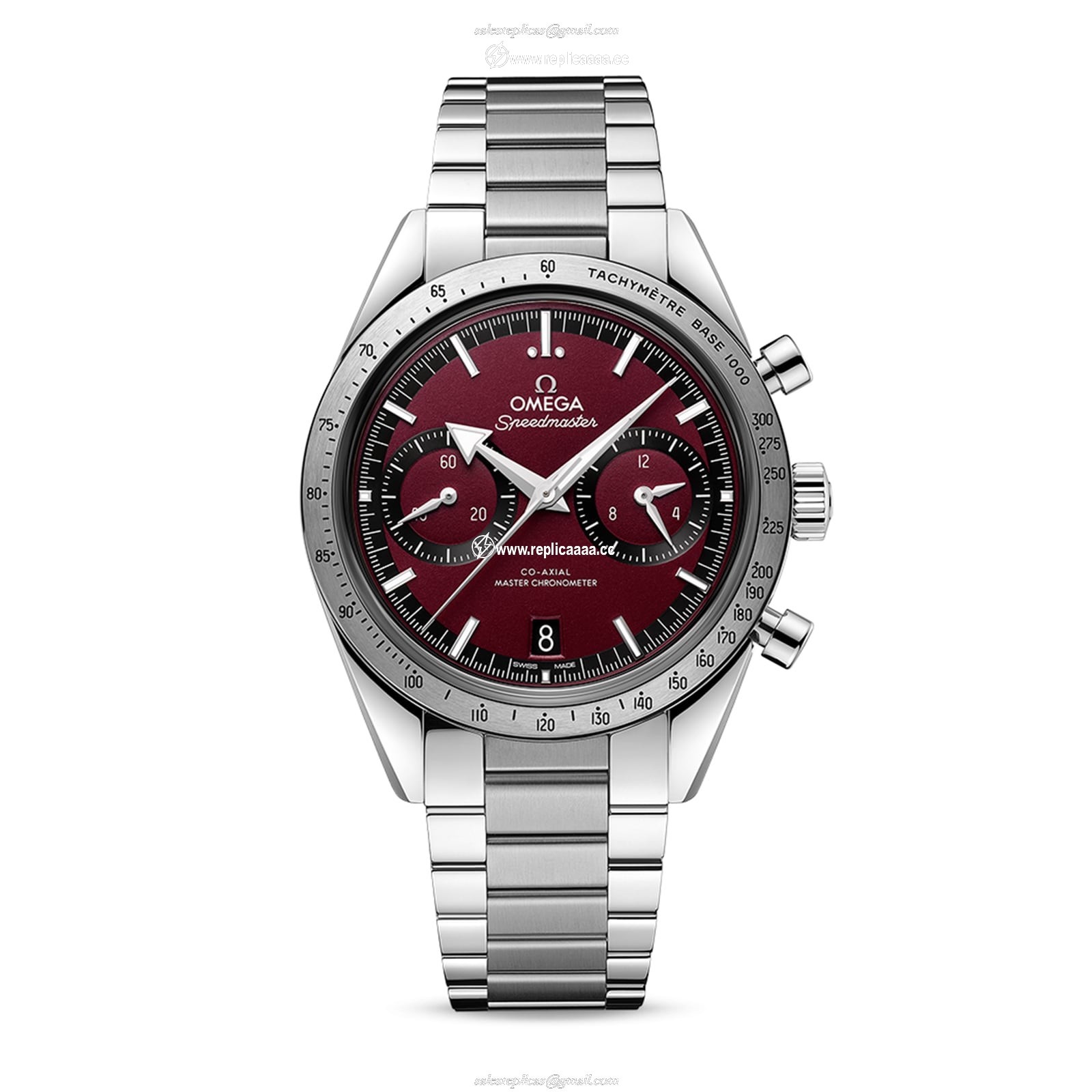 Omega Speedmaster 57 Co-Axial Master Chronometer Chronograph 40.5mm Mens details Red O33210415111001