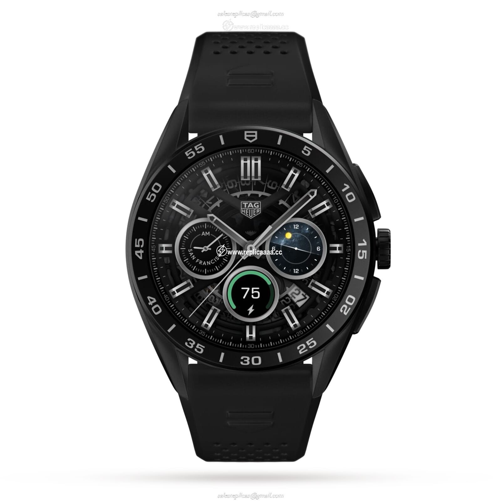 TAG Heuer Connected Calibre E4 45mm - 2022 - Titanium Case - Black Rubber Strap SBR8A80.BT6261