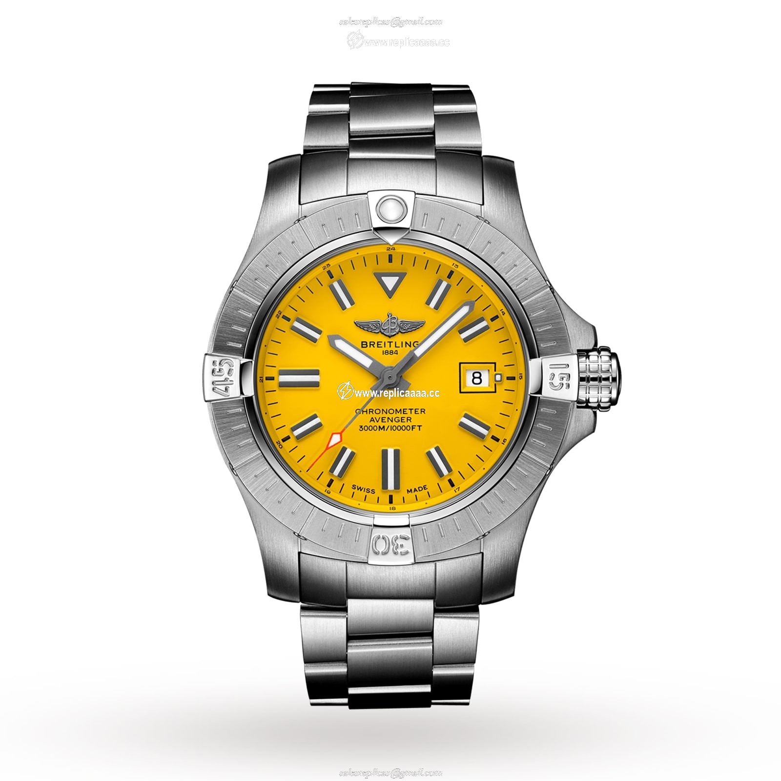 Breitling Avenger Automatic 45 Seawolf Stainless Steel details A17319101I1A1
