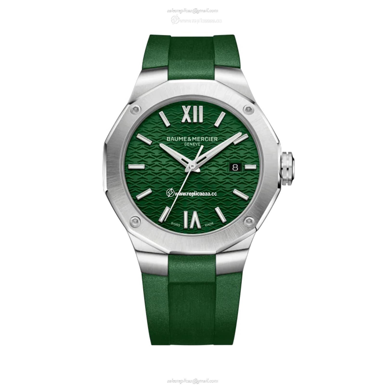 Baume & Mercier Riviera 42mm Mens details Green M0A10618 1 Baume & Mercier Riviera 42mm Mens details Green M0A10618
