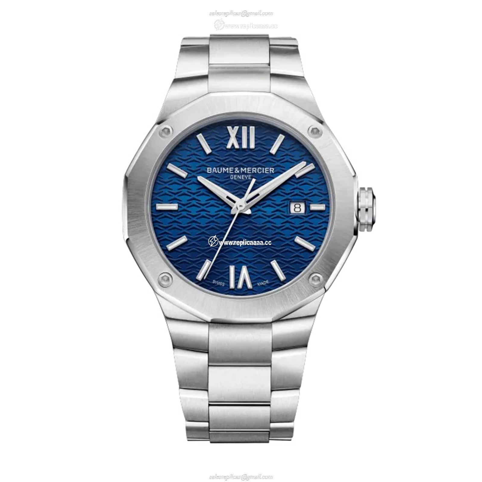 Baume & Mercier Riviera 42mm Mens details Blue M0A10620