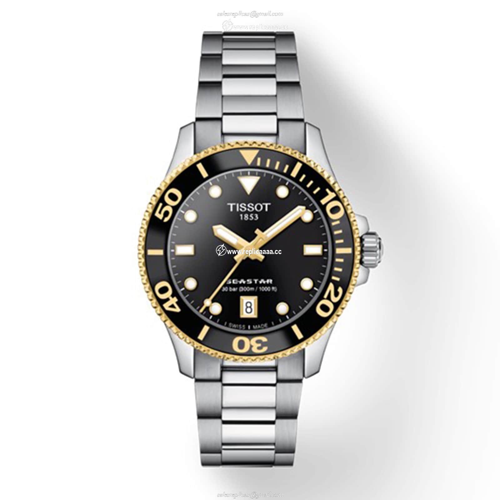 Tissot Seastar 100 36mm Unisex details T1202102105100 1 Tissot Seastar 100 36mm Unisex details T1202102105100