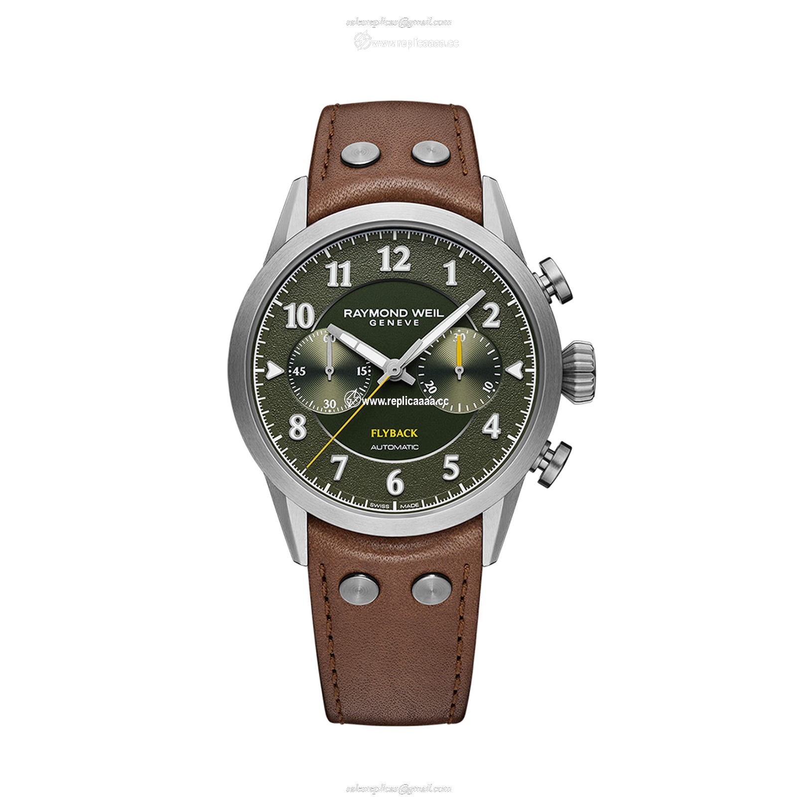 Raymond Weil Freelancer Men's Pilot Flyback Chronograph 42mm 7783-TIC-05520 1 Raymond Weil Freelancer Men's Pilot Flyback Chronograph 42mm 7783-TIC-05520