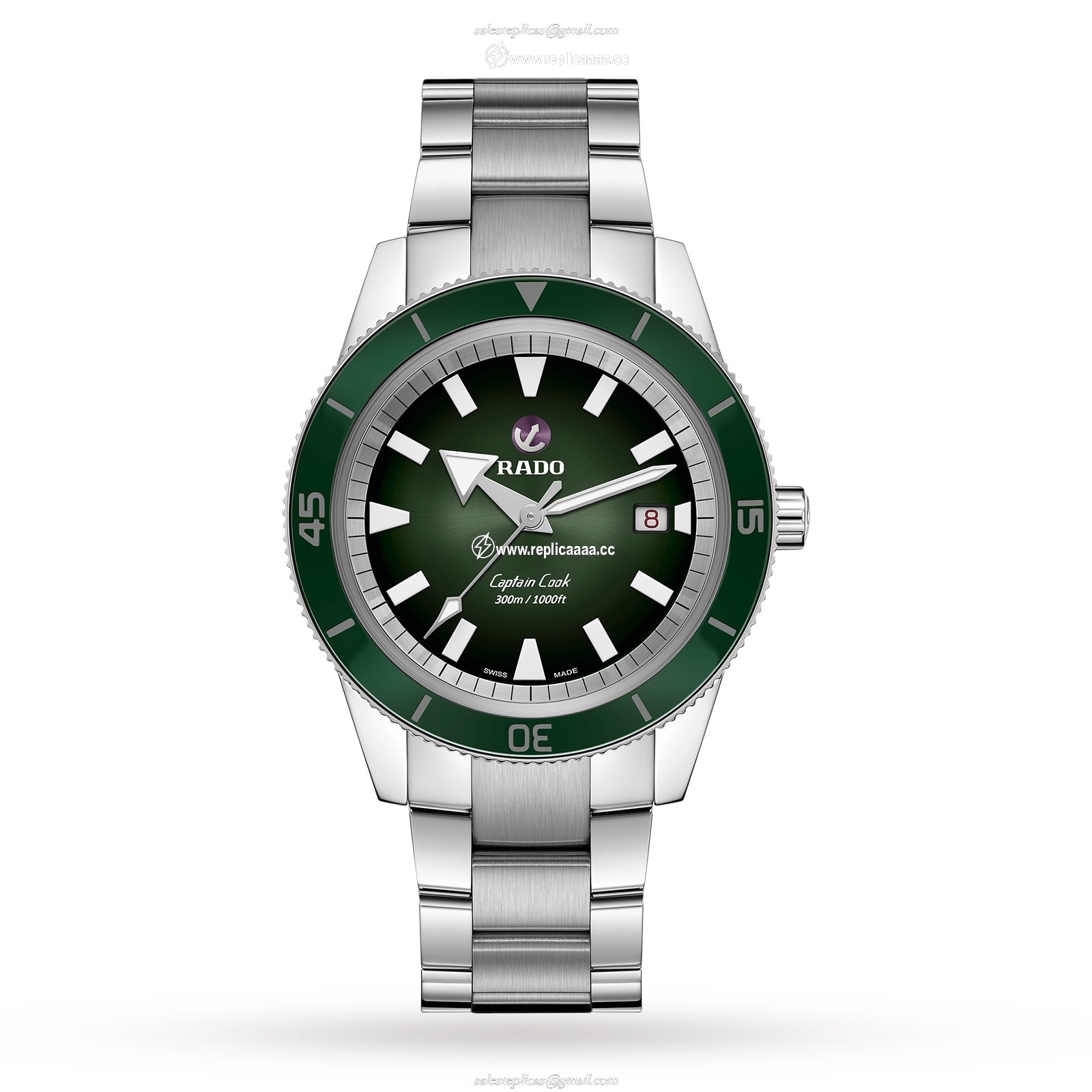 Rado Captain Cook Green Automatic Mens details R32105313