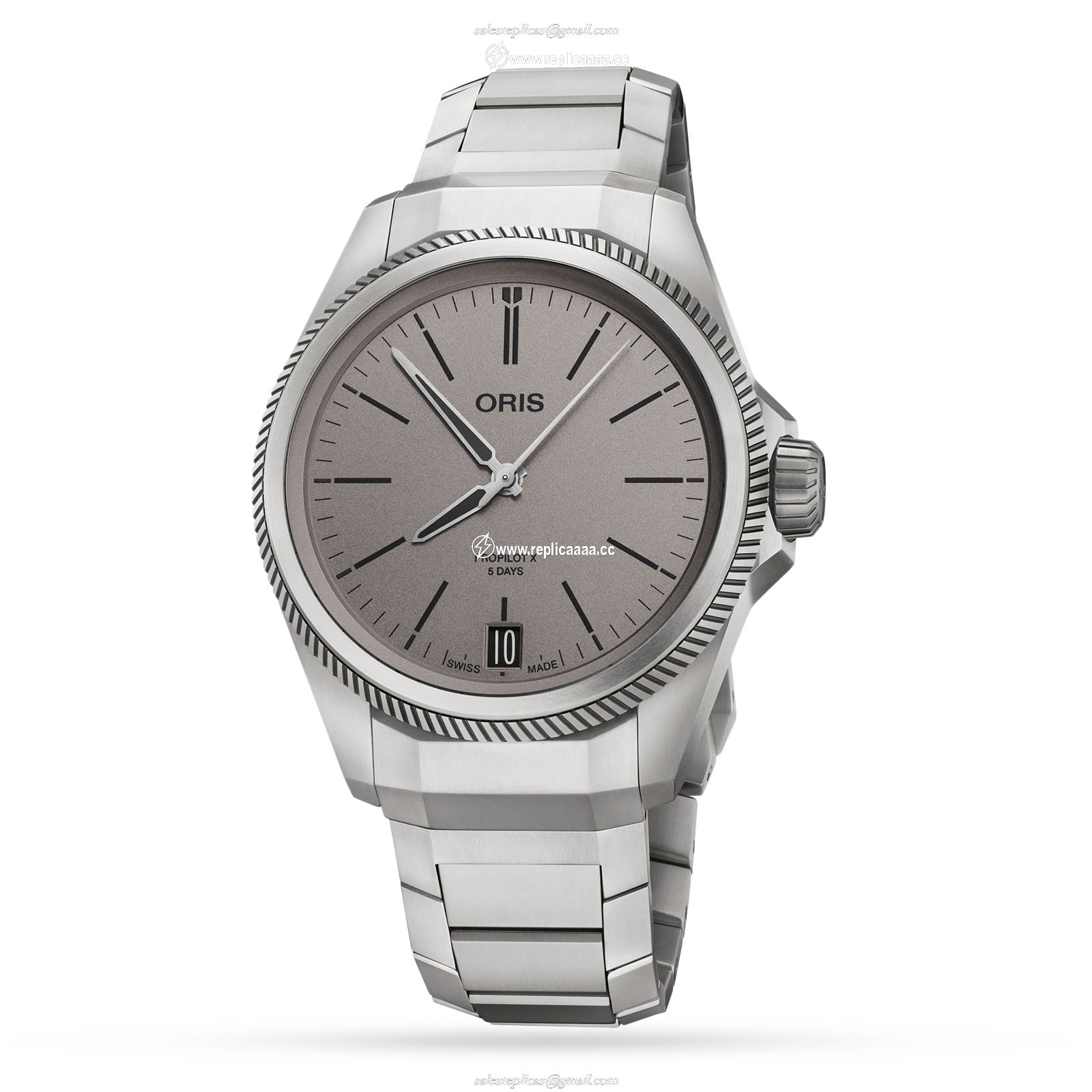 Oris ProPilot X Calibre 400 39mm Mens details Grey 01 400 7778 7153-07 7 20 01TLC