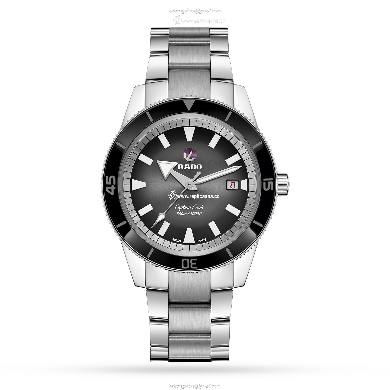 Rado Captain Cook Black Automatic Mens details R32105153