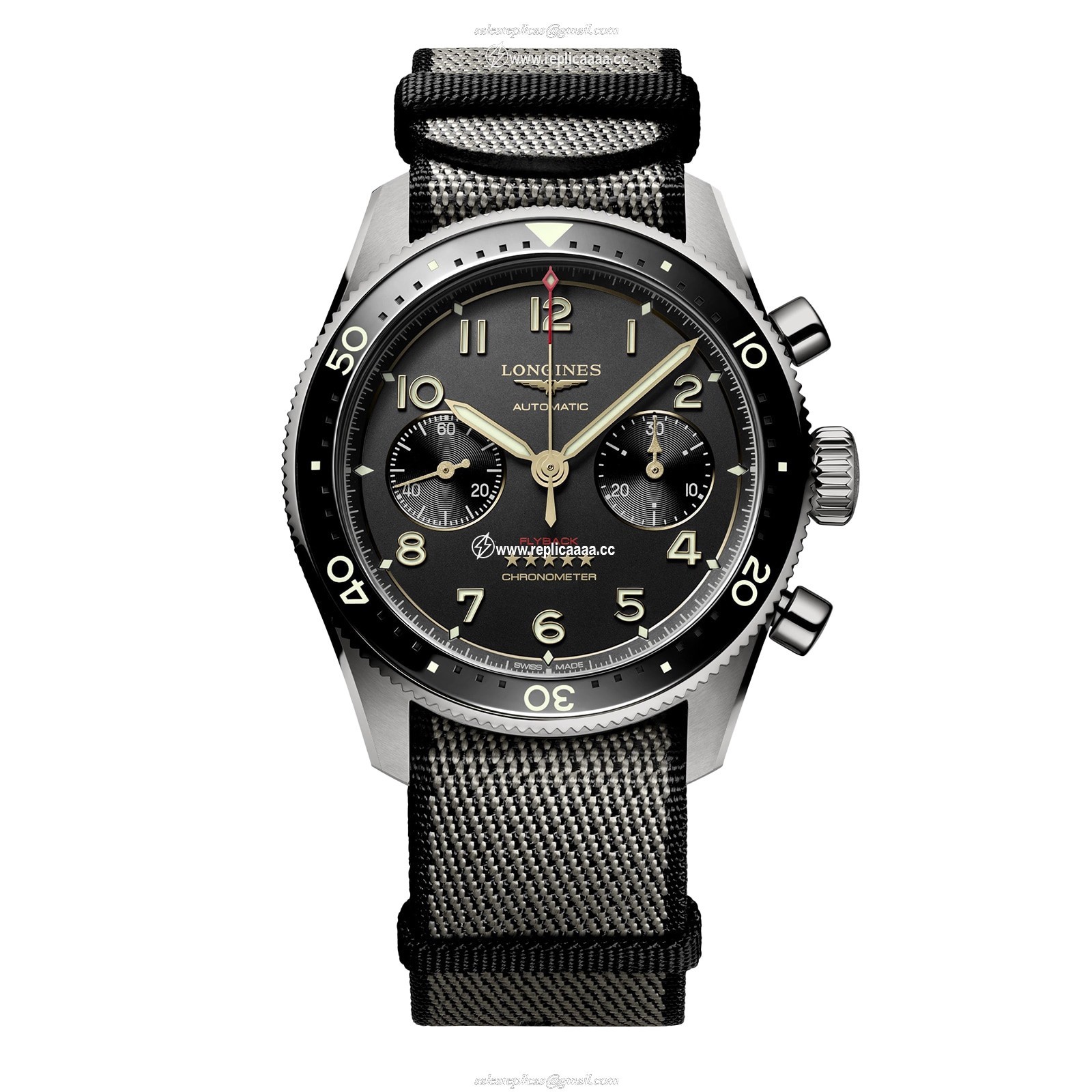 Longines Spirit Flyback Automatic 42mm Mens details Black L38211532 1 Longines Spirit Flyback Automatic 42mm Mens details Black L38211532