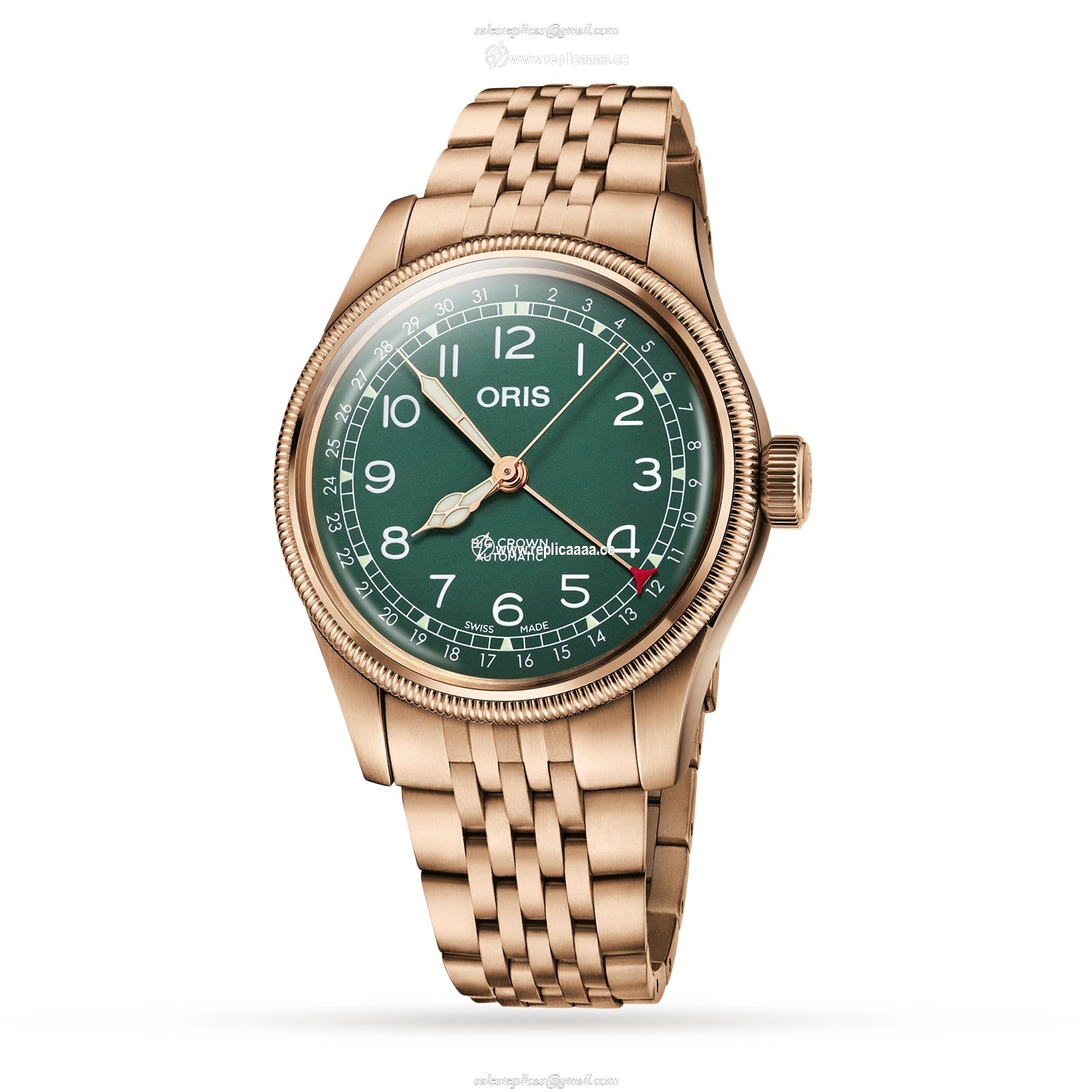 Oris Big Crown 40mm Mens details - Green 01 754 7741 3167-07 8 20 01 1 Oris Big Crown 40mm Mens details - Green 01 754 7741 3167-07 8 20 01