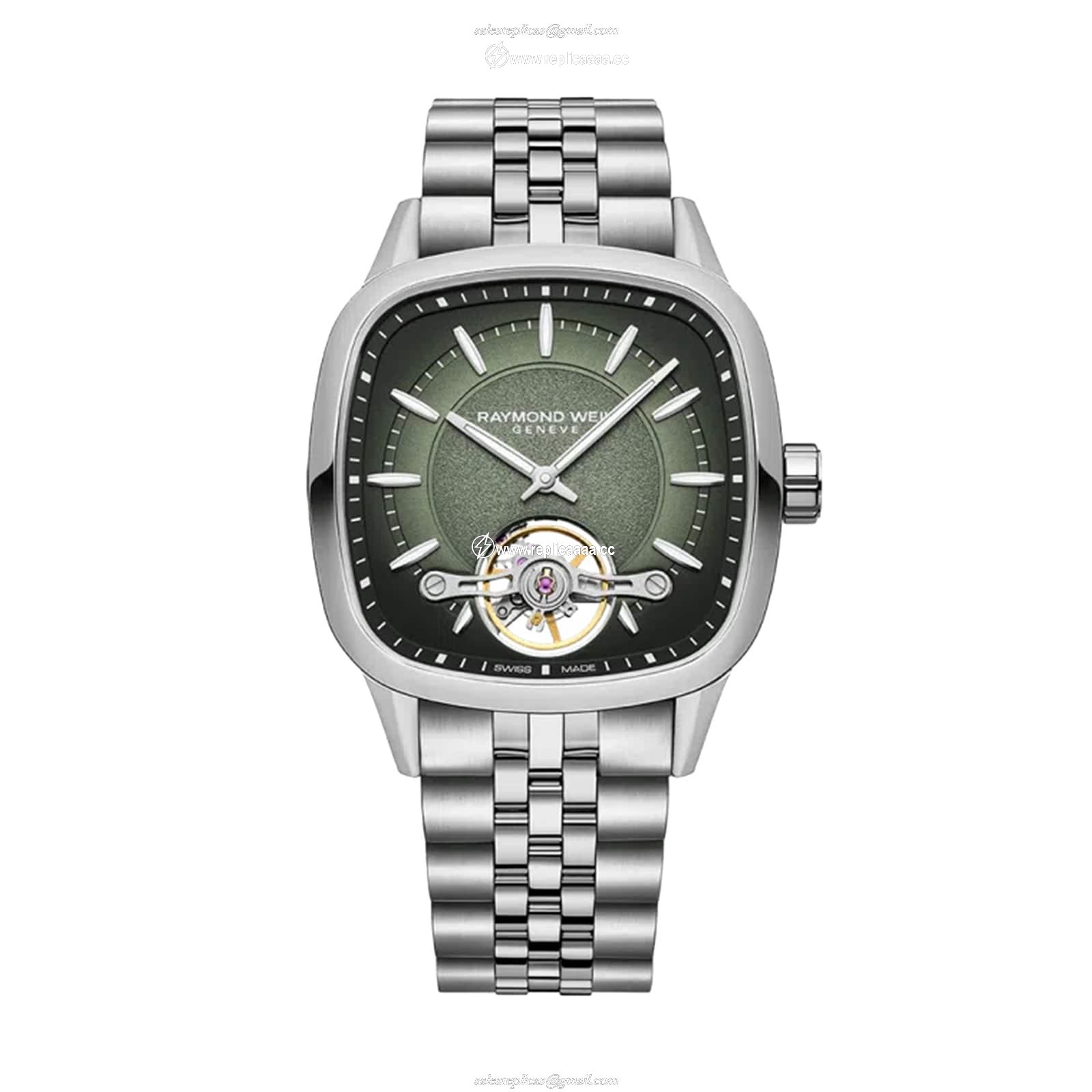 Raymond Weil Freelancer 40mm Mens details Green 2790-ST-52051 1 Raymond Weil Freelancer 40mm Mens details Green 2790-ST-52051