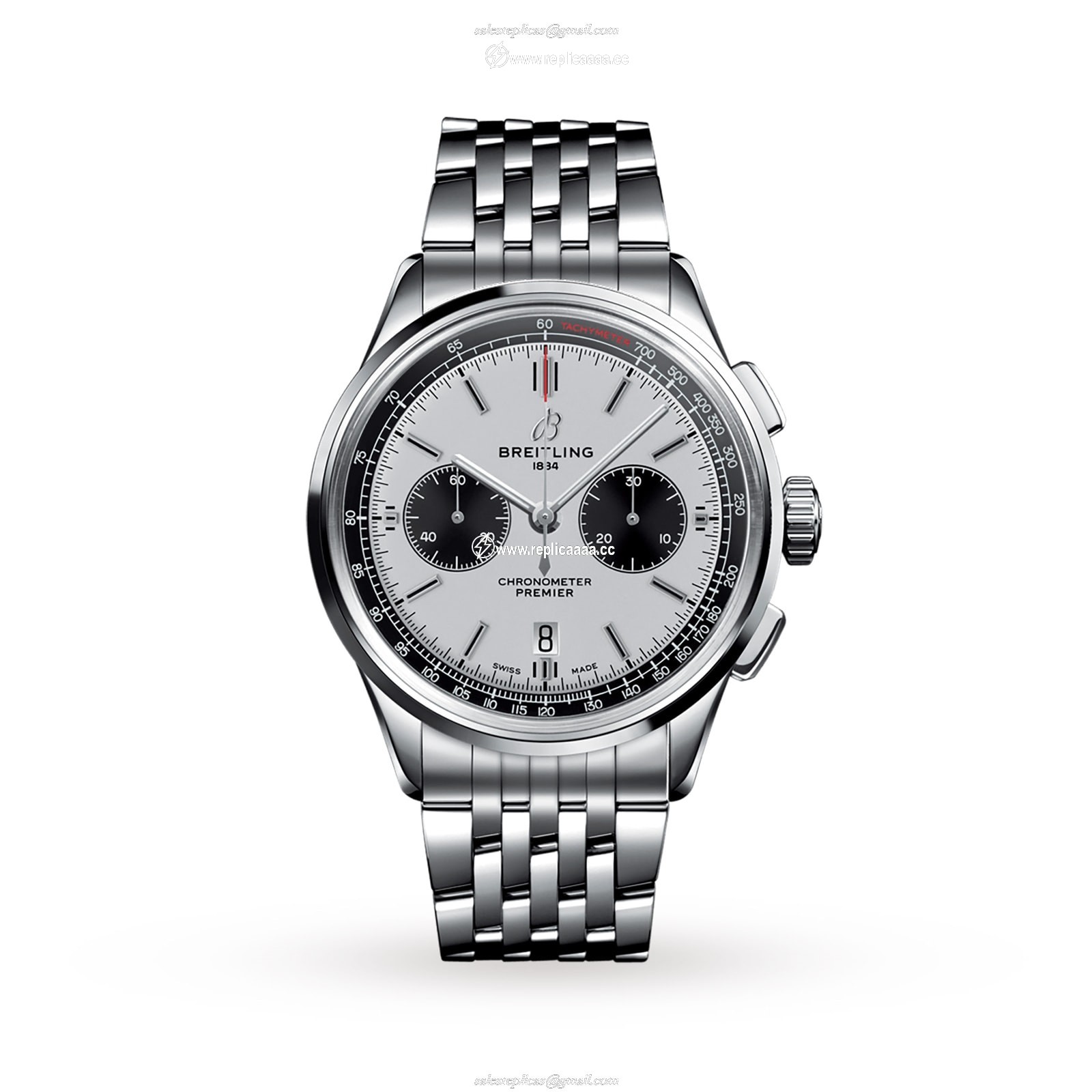 Breitling Premier B01 Chronograph 42 Stainless Steel details AB0118221G1A1