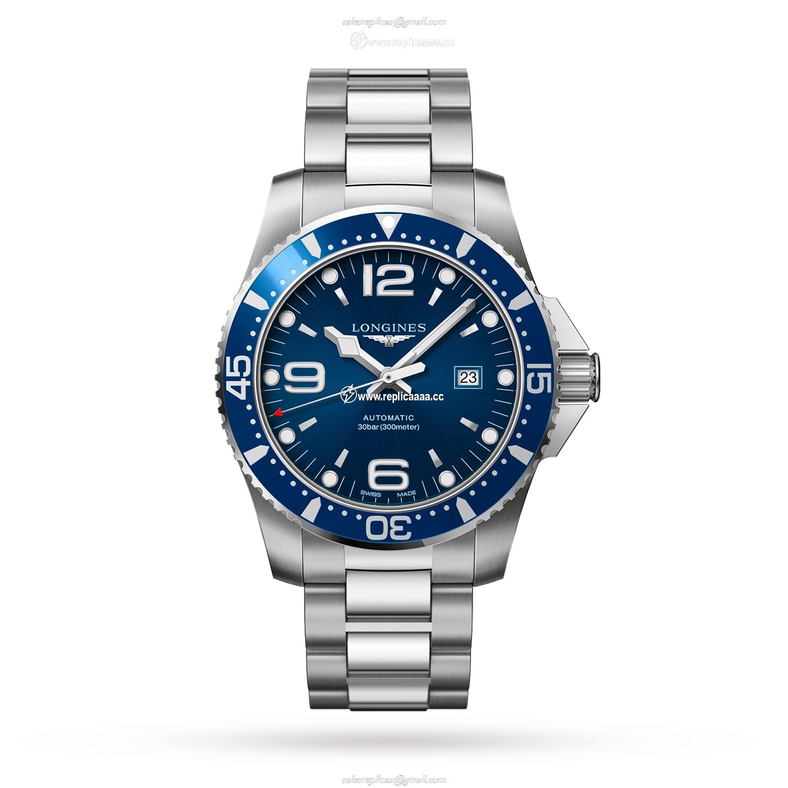 Longines HydroConquest 44mm Mens details Blue L38414966 1 Longines HydroConquest 44mm Mens details Blue L38414966
