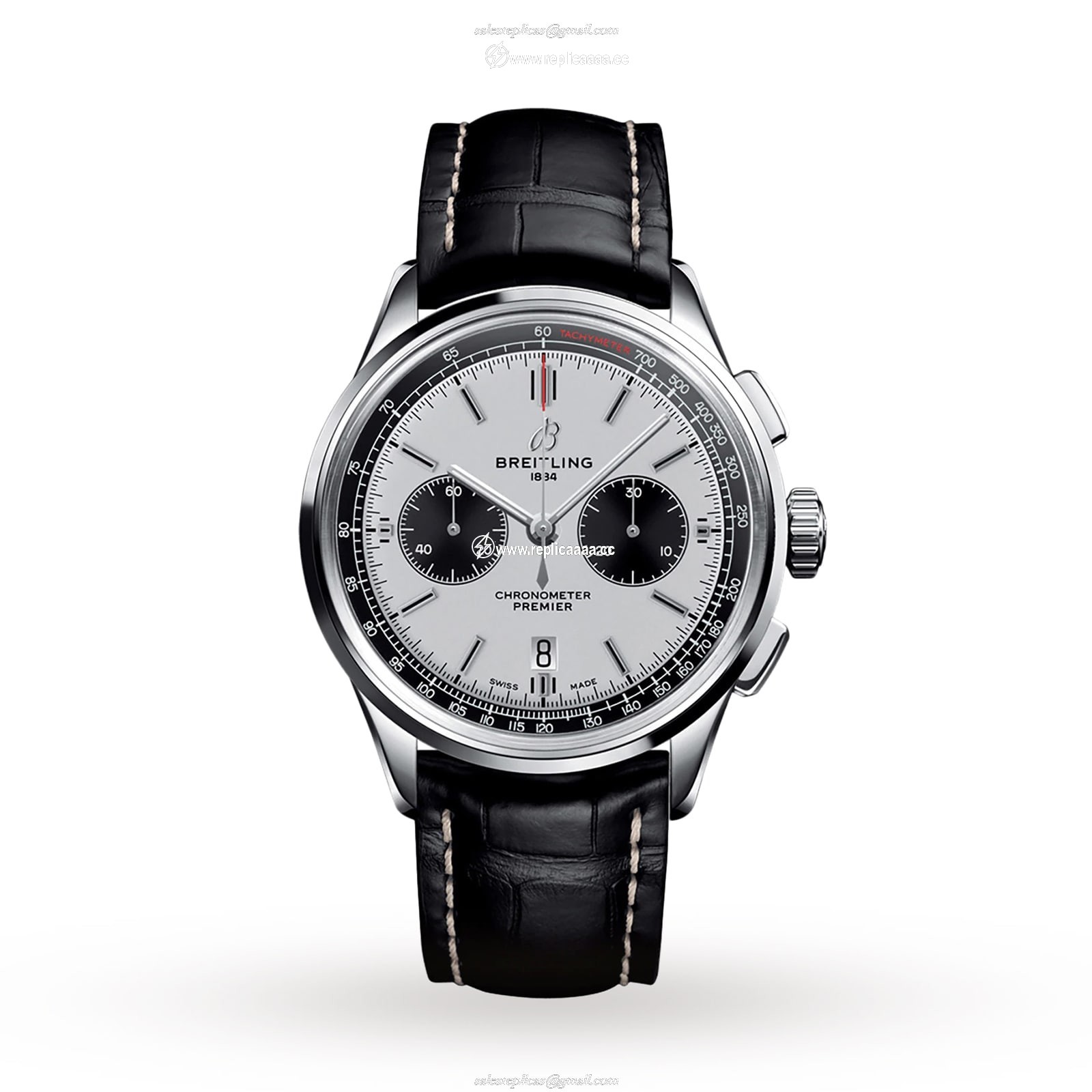 Breitling Premier B01 Chronograph 42 Leather Strap details AB0118221G1P1