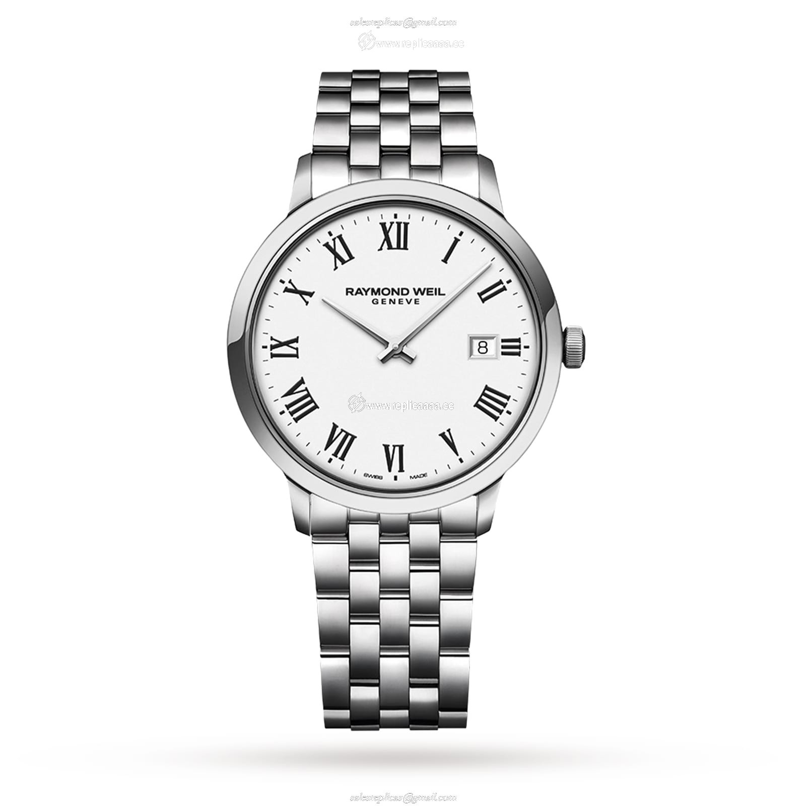 Raymond Weil Toccata 39mm Quartz Mens details White 5485-ST-00300