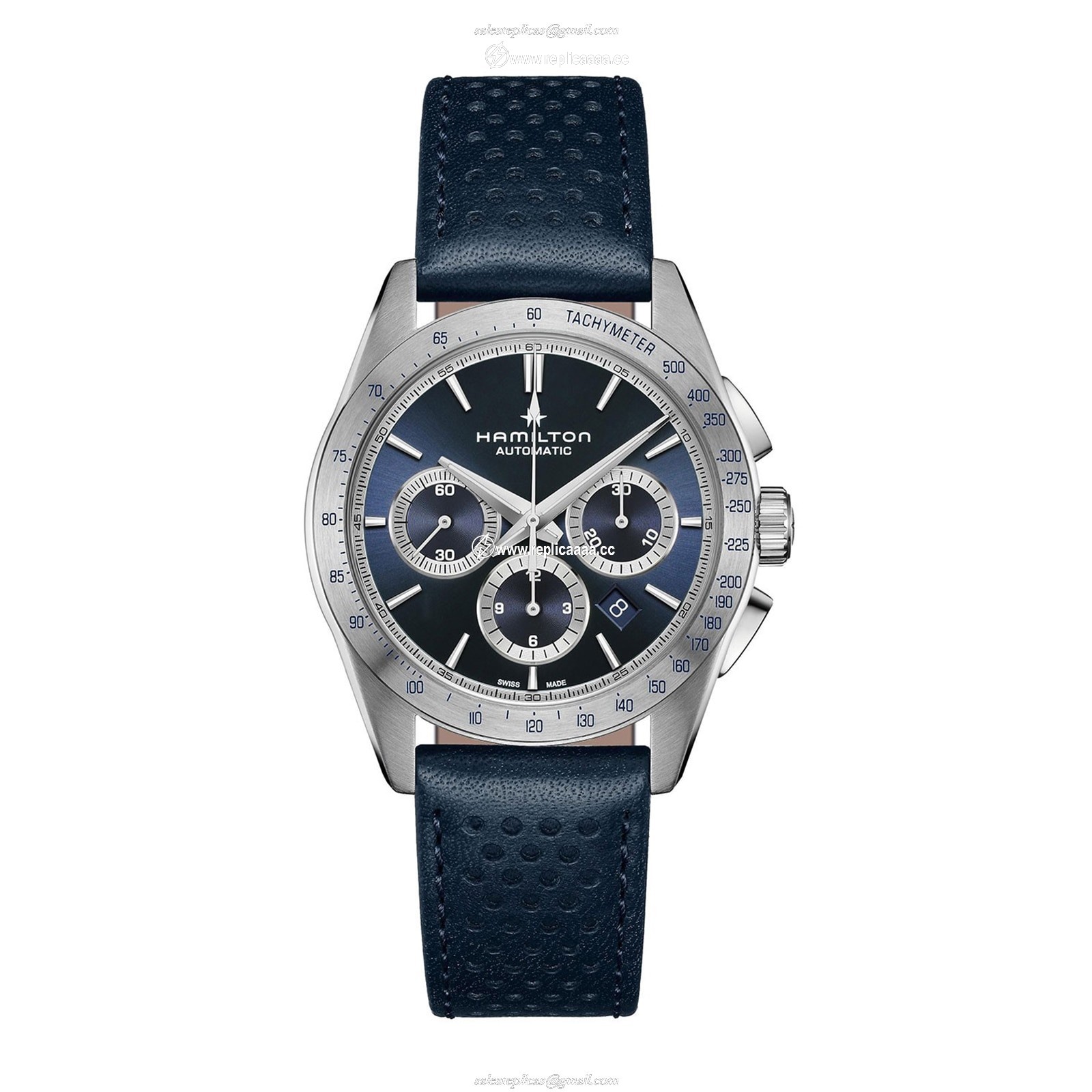 Hamilton Jazzmaster Performer Automatic Chronograph 42mm Mens details Blue H36616640 1 Hamilton Jazzmaster Performer Automatic Chronograph 42mm Mens details Blue H36616640