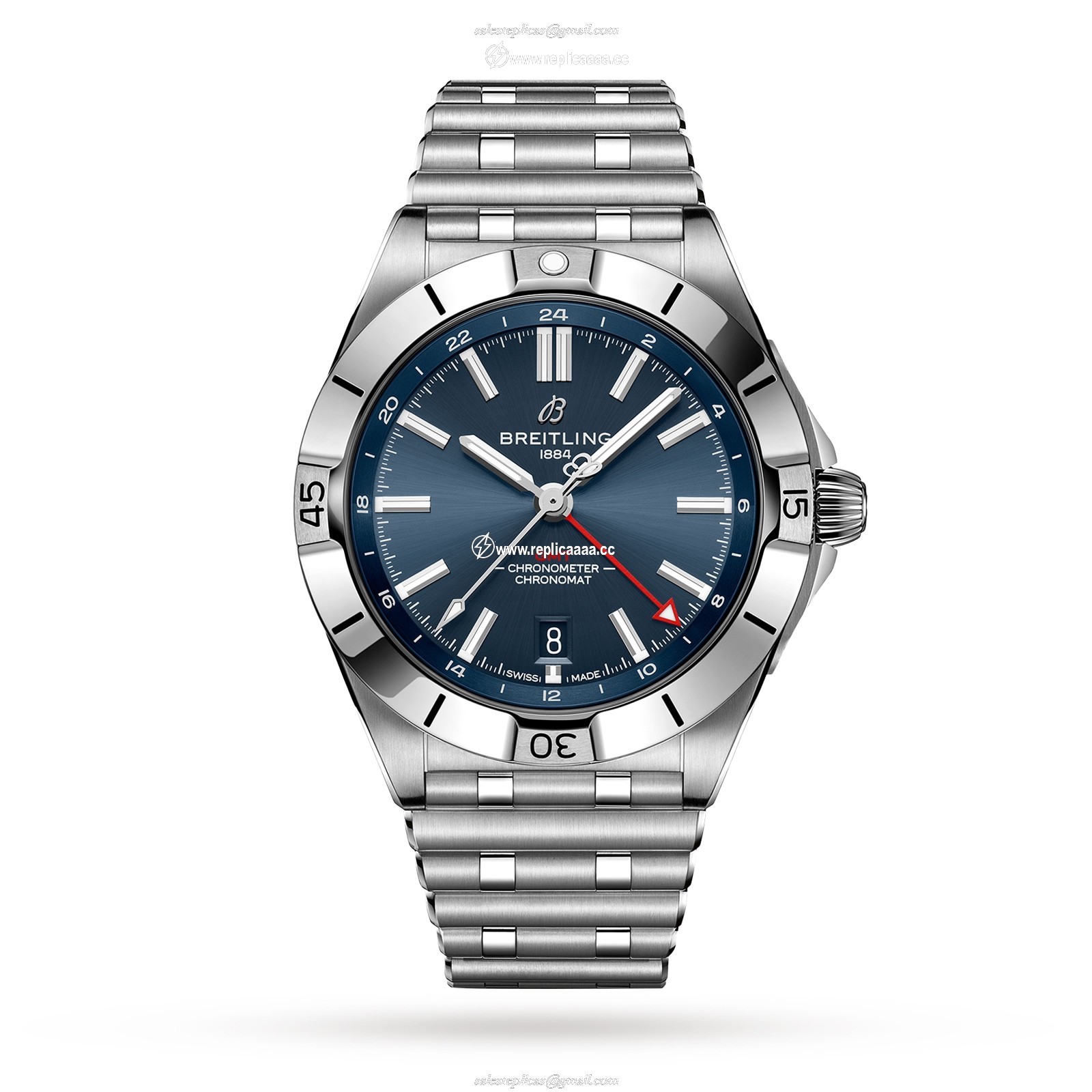 Breitling Chronomat Automatic GMT 40 Blue Dial details A32398101C1A1 1 Breitling Chronomat Automatic GMT 40 Blue Dial details A32398101C1A1