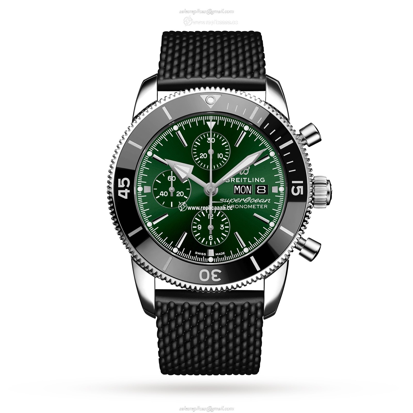 Breitling Superocean Heritage Chronograph 44 Stainless Steel Rubber Strap details A13313121L1S1 1 Breitling Superocean Heritage Chronograph 44 Stainless Steel Rubber Strap details A13313121L1S1