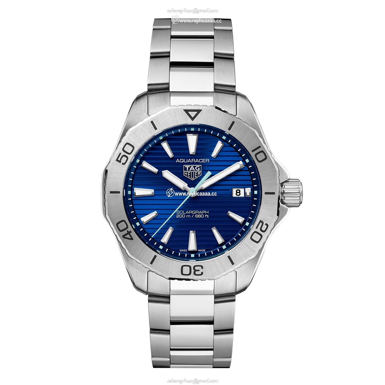 TAG Heuer Aquaracer Professional 200 Solargraph 40mm Mens details Blue WBP1113.BA0000 1 TAG Heuer Aquaracer Professional 200 Solargraph 40mm Mens details Blue WBP1113.BA0000