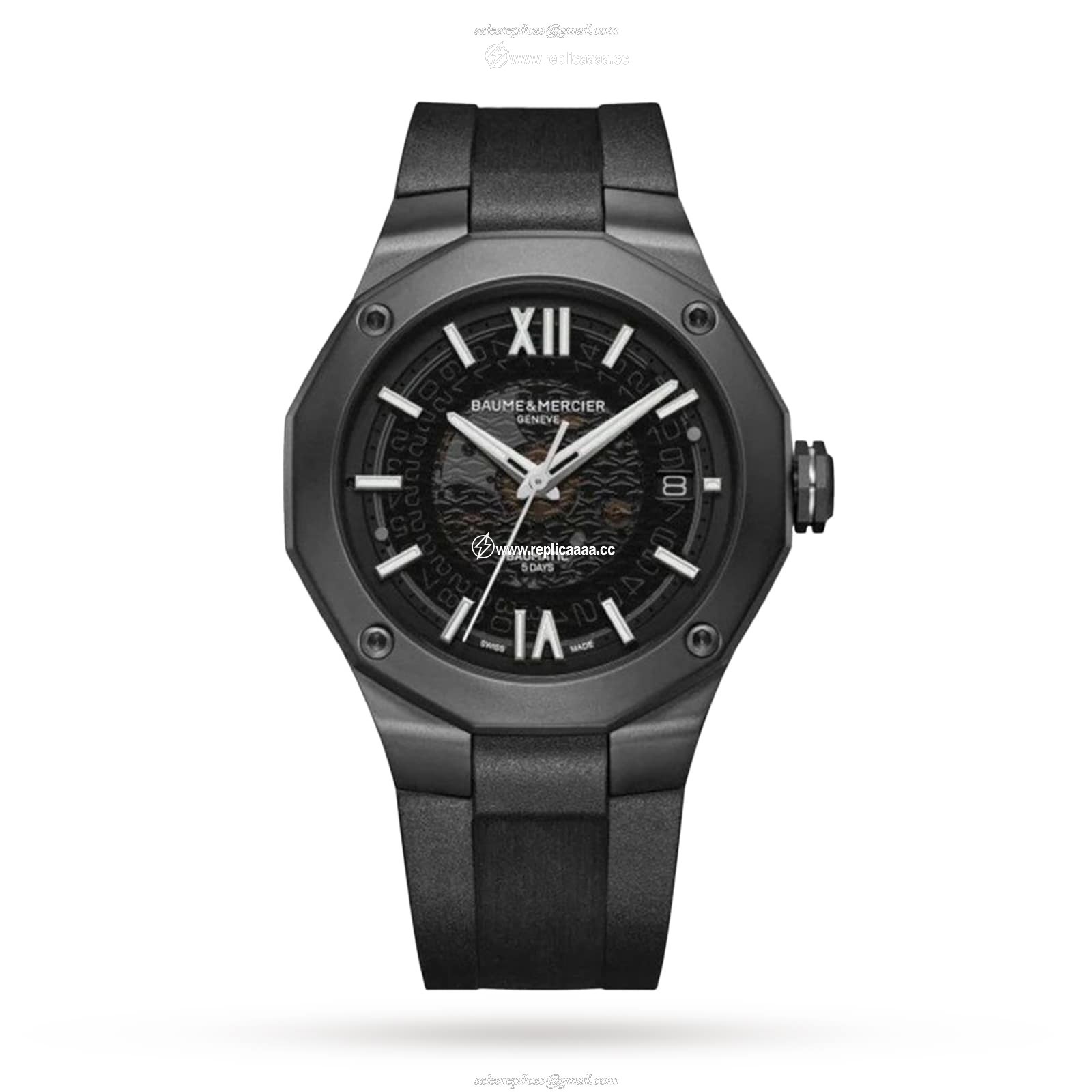 Baume & Mercier Riviera 42mm Mens details Black BM0A10617