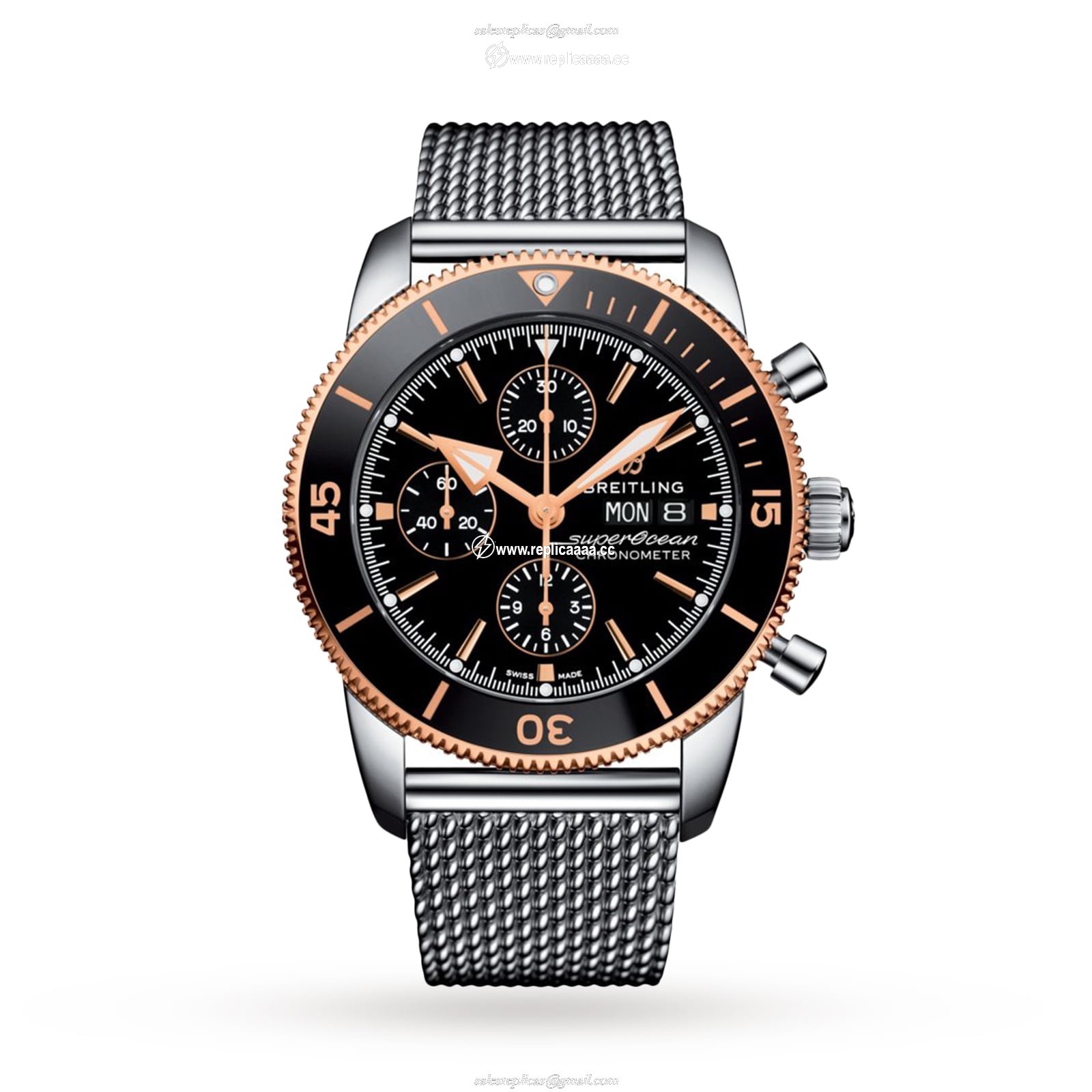 Breitling Superocean Heritage Chronograph 44 Stainless Steel details U13313121B1A1 1 Breitling Superocean Heritage Chronograph 44 Stainless Steel details U13313121B1A1