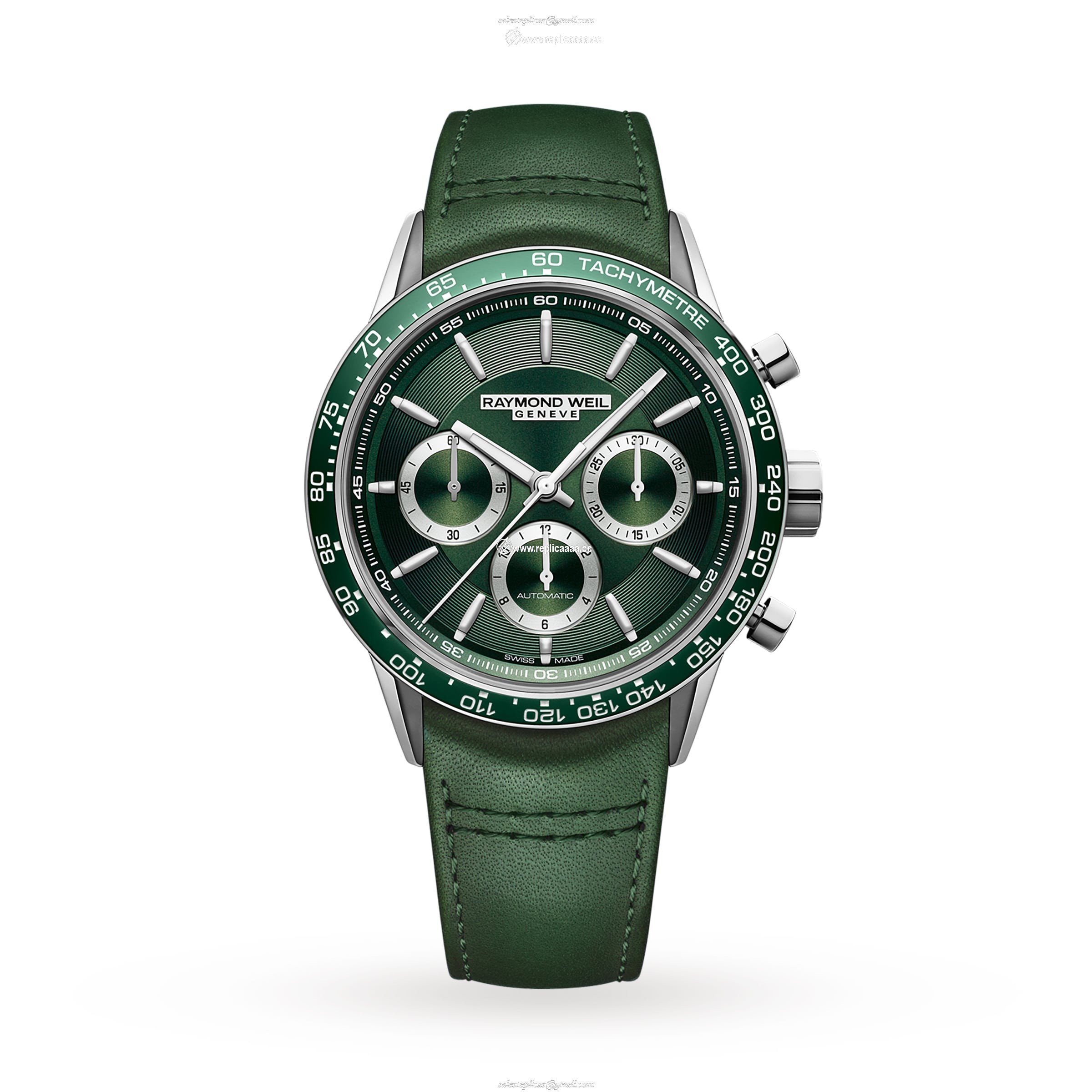 Raymond Weil Freelancer 43.5mm Mens details Green 7741-SC7-52021