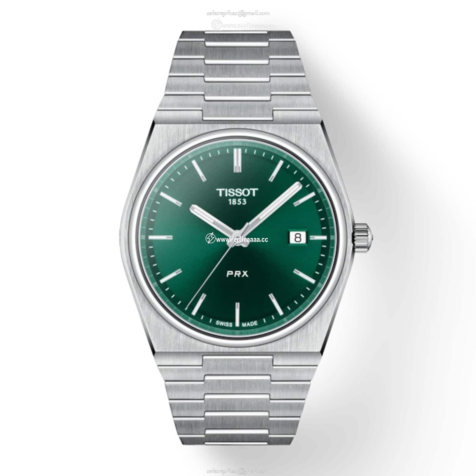 Tissot T-Classic PRX 40mm Mens details Green T1374101109100 1 Tissot T-Classic PRX 40mm Mens details Green T1374101109100