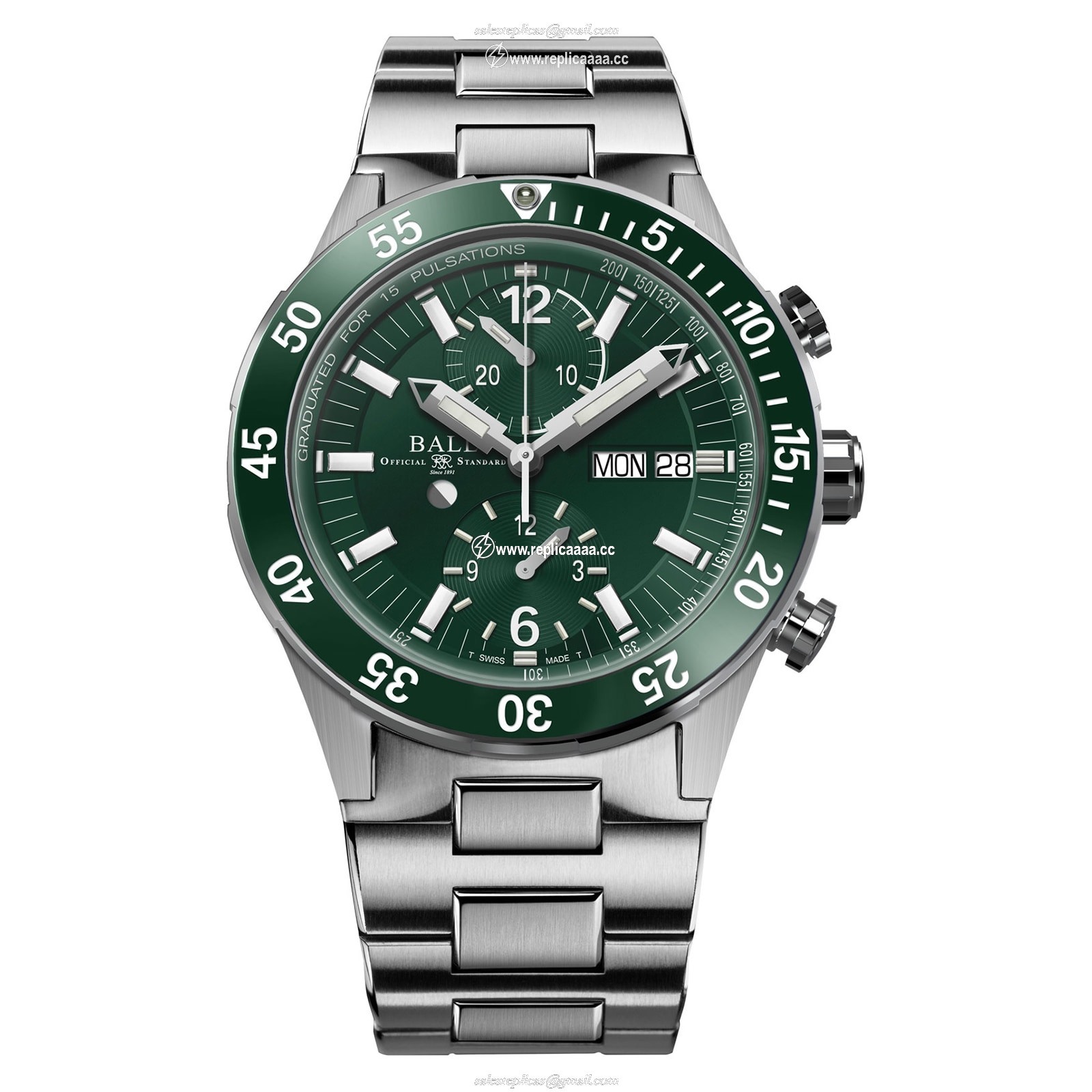 BALL Roadmaster Rescue 42mm Limited Edition Mens details Green DC3030C-S2-GR