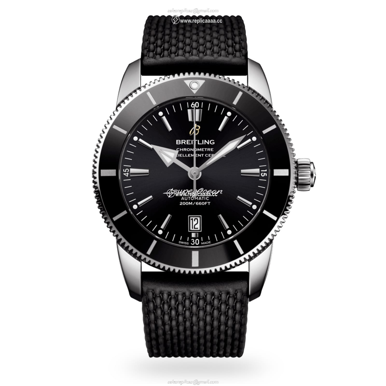 Breitling Superocean Heritage B20 Automatic 46 Rubber Strap details AB2020121B1S1 1 Breitling Superocean Heritage B20 Automatic 46 Rubber Strap details AB2020121B1S1