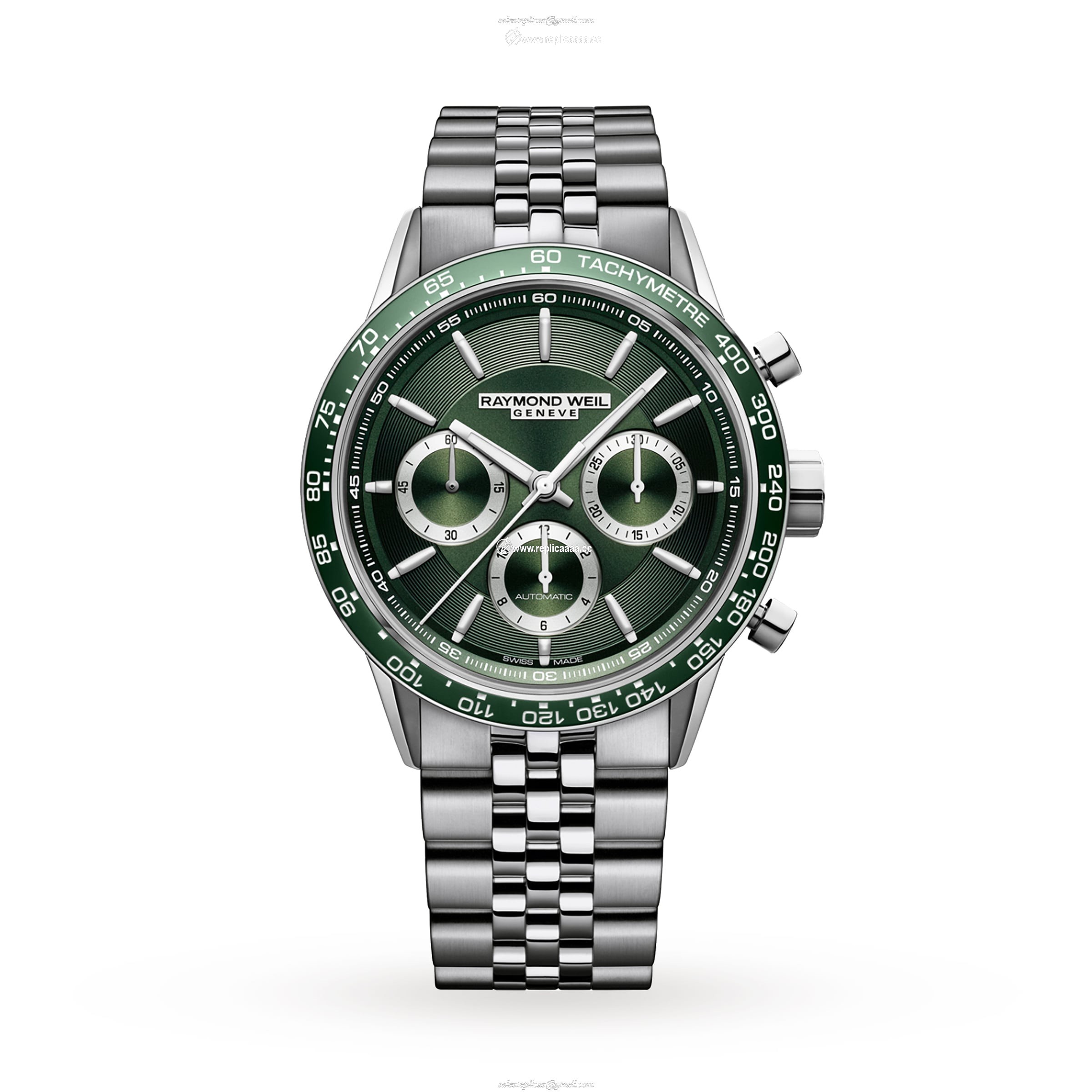 Raymond Weil Freelancer 43.5mm Mens details Green 7741-ST7-52021