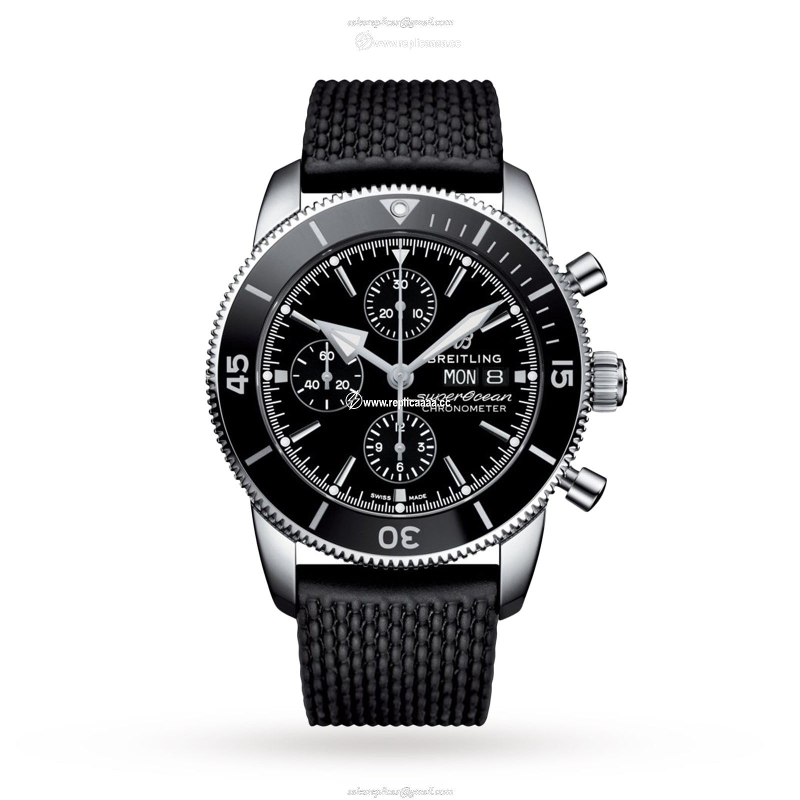 Breitling Superocean Heritage Chronograph 44 Stainless Steel Rubber Strap details A13313121B1S1 1 Breitling Superocean Heritage Chronograph 44 Stainless Steel Rubber Strap details A13313121B1S1