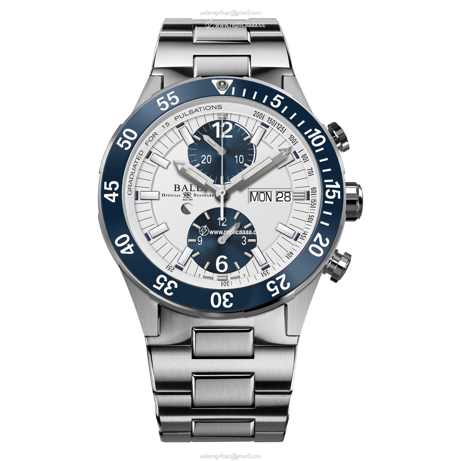 BALL Roadmaster Rescue 42mm Limited Edition Mens details White DC3030C-S1-WH 1 BALL Roadmaster Rescue 42mm Limited Edition Mens details White DC3030C-S1-WH