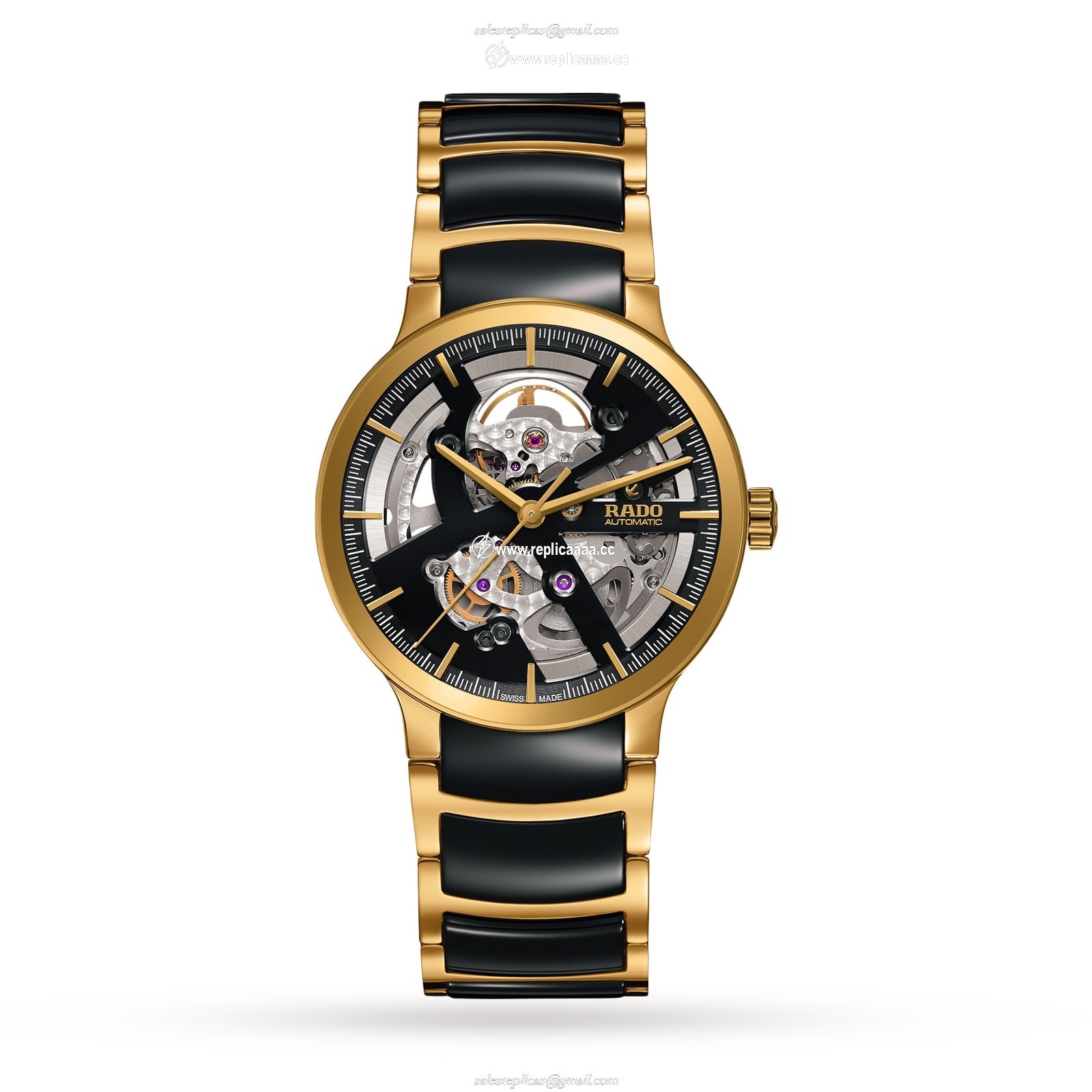Rado Centrix Skeleton 38mm Mens details R30180162