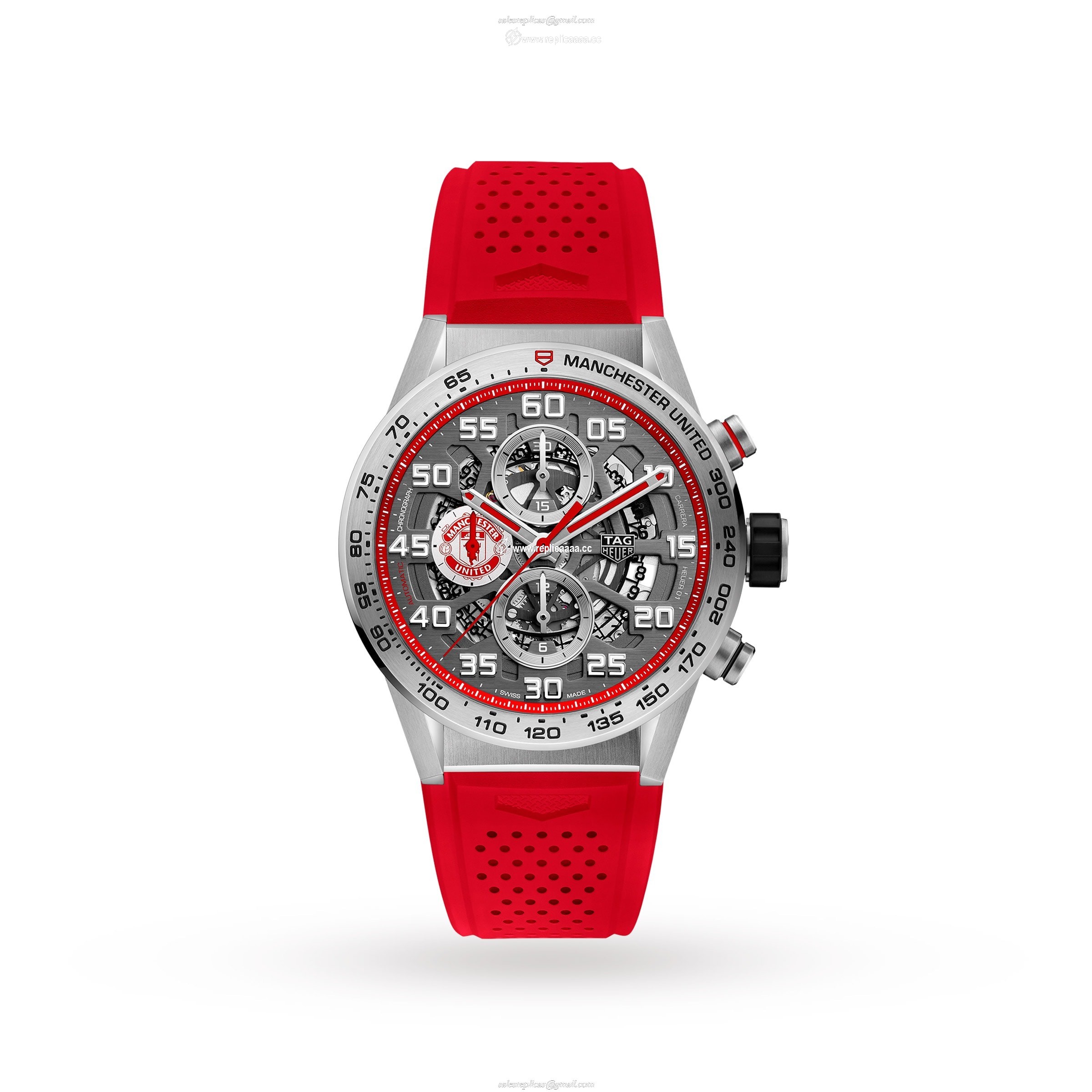 TAG Heuer Carrera Manchester United Special Edition 43mm Mens details CAR201M.FT6156 1 TAG Heuer Carrera Manchester United Special Edition 43mm Mens details CAR201M.FT6156