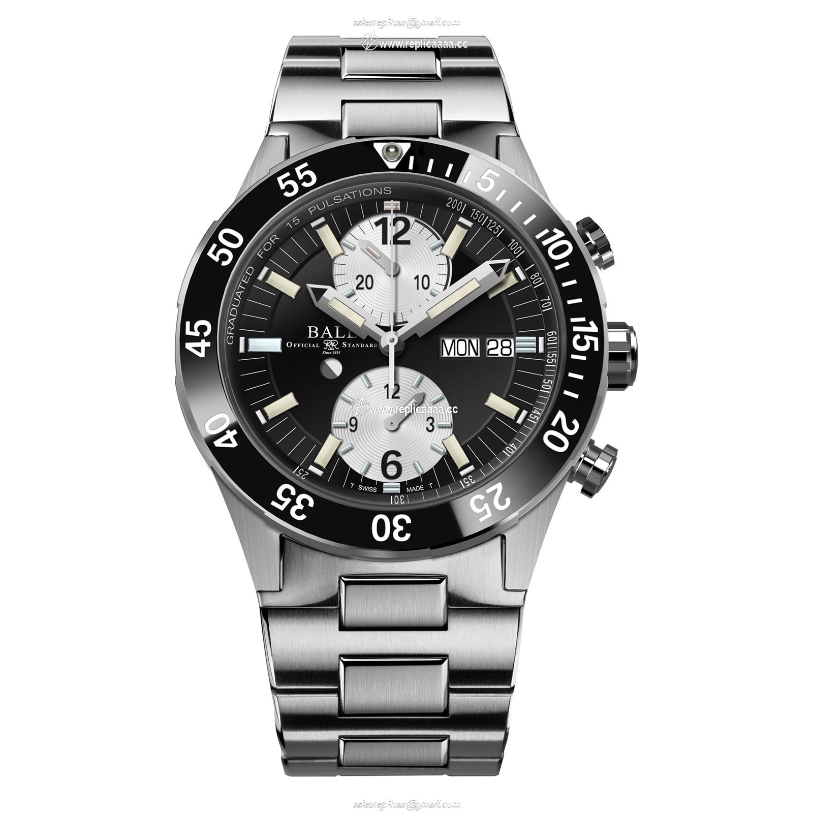 BALL Roadmaster Rescue 42mm Limited Edition Mens details Black DC3030C-S-BKWH